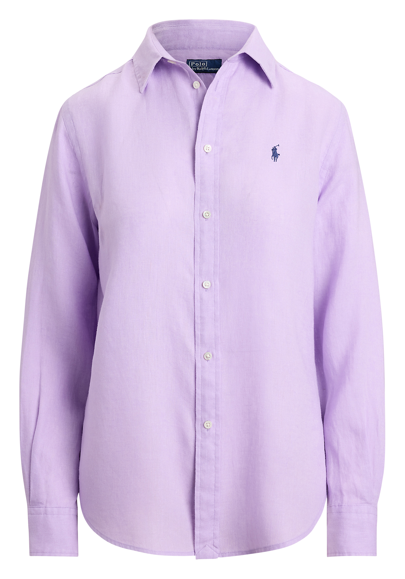 Straight linen shirt POLO RALPH LAUREN Purple