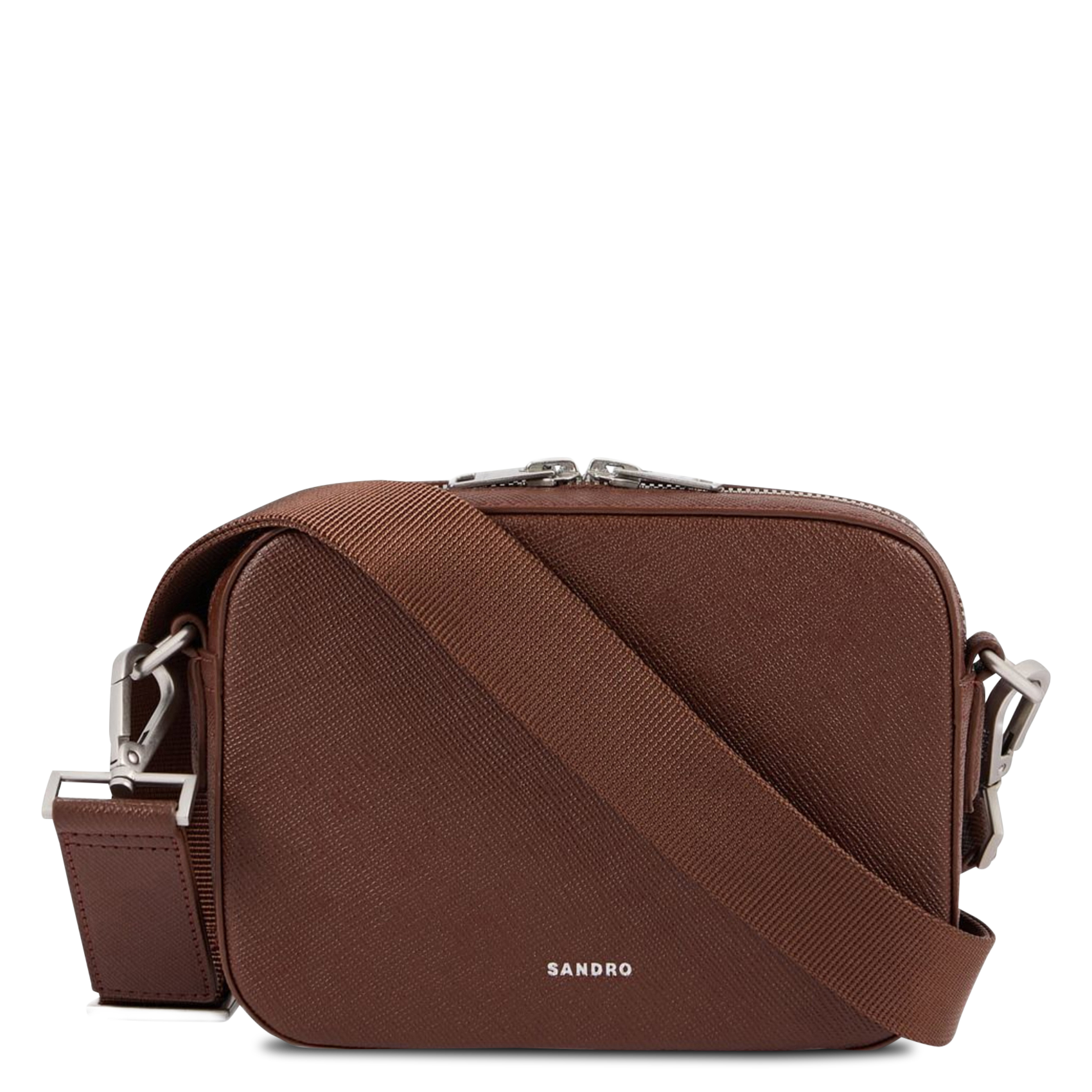 Sac bandoulière en cuir recyclé SANDRO