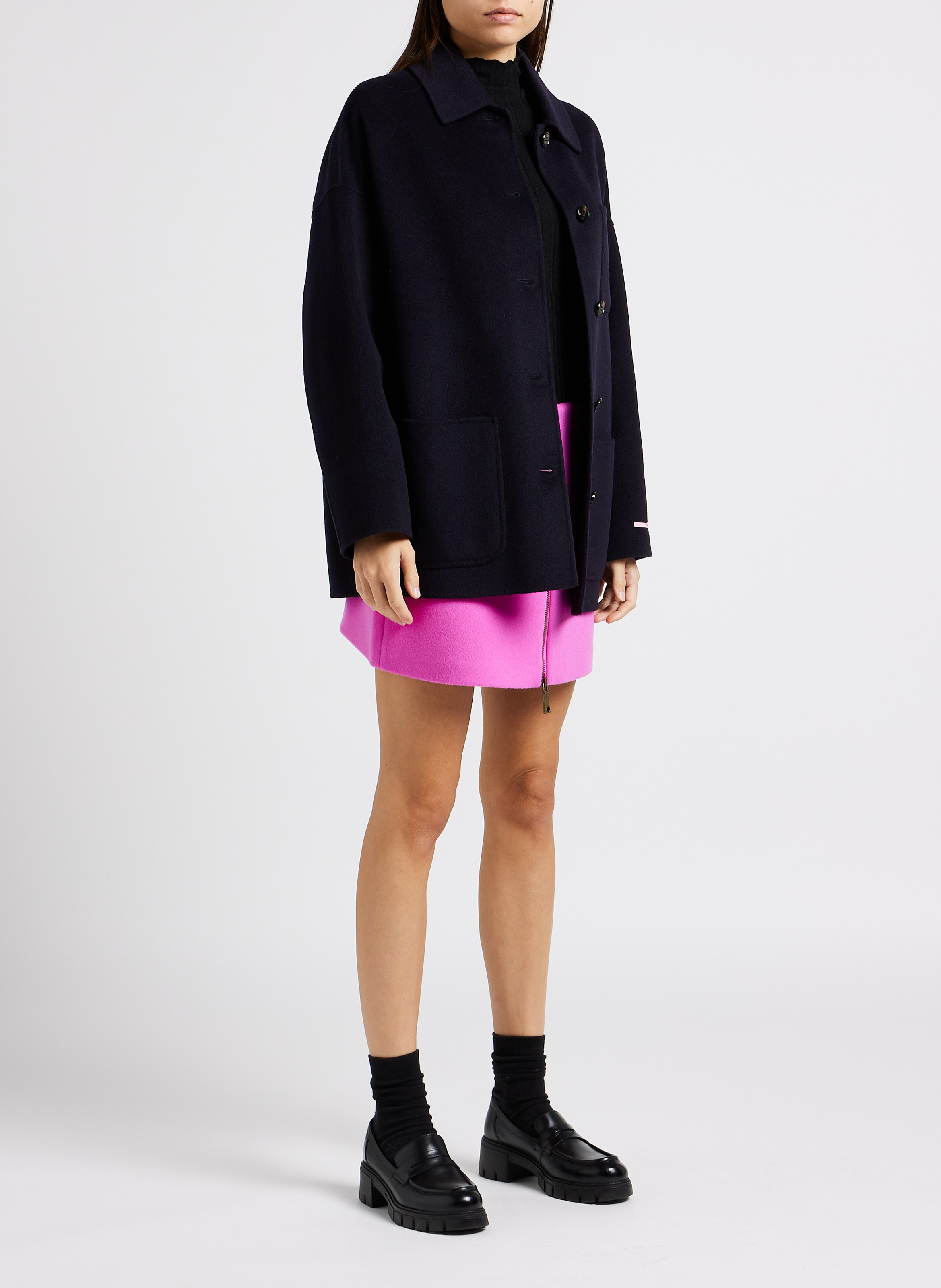 Short wool skirt MAX&Co. Pink