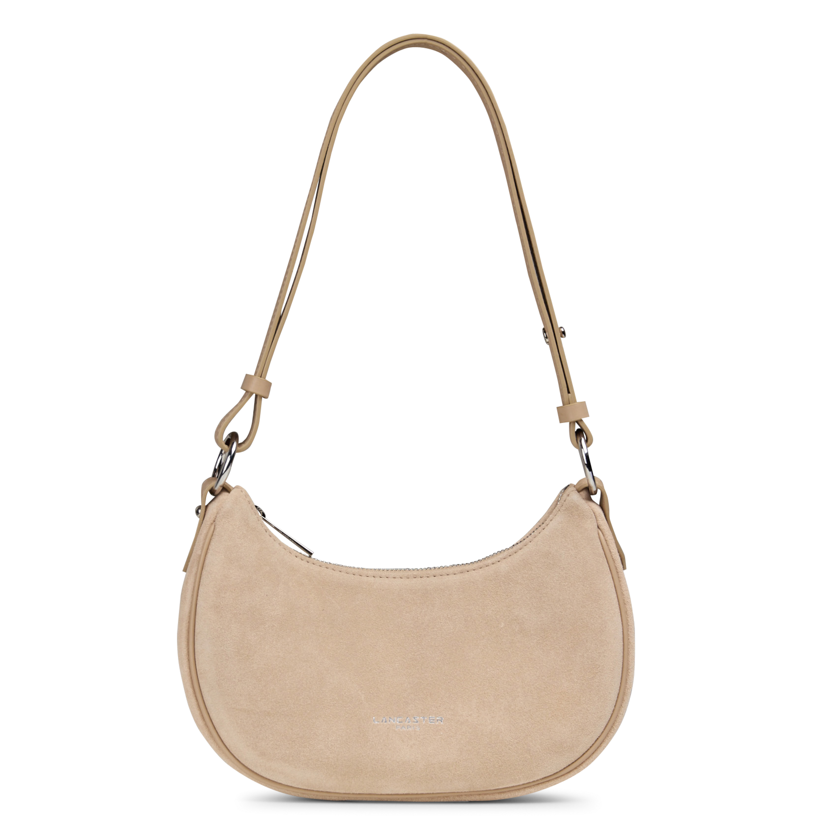 Kleine schoudertas van suède leer LANCASTER PARIS Beige