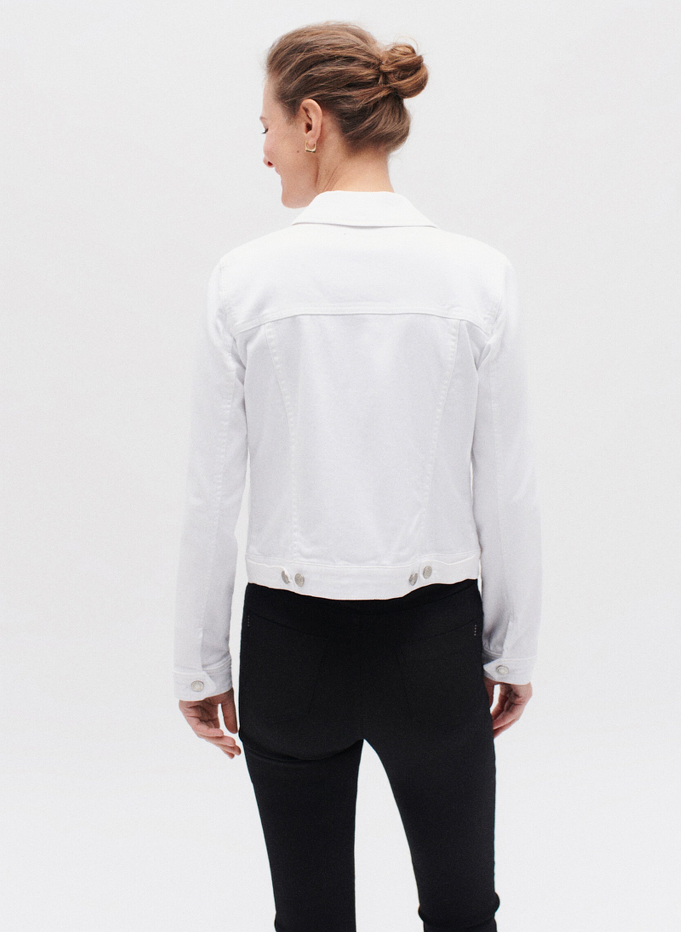 Spijkerjasje | katoenblend CAROLL Weiss