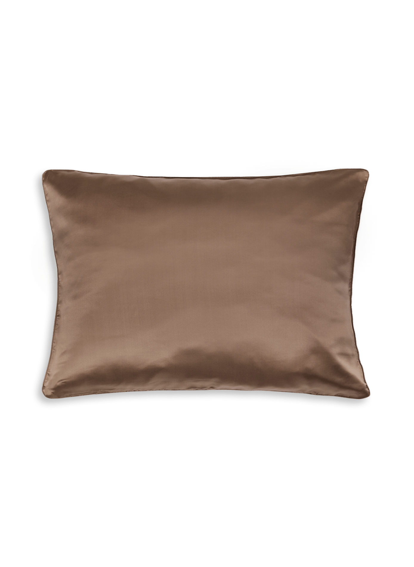 Taie d'oreiller en soie Marron