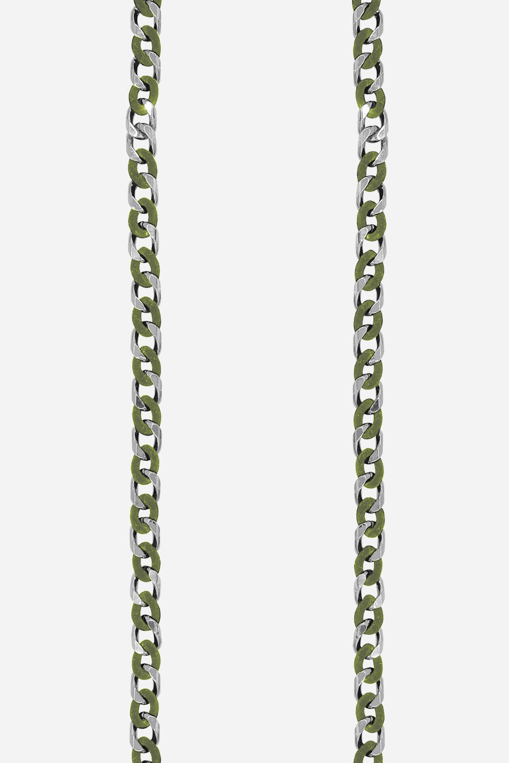 Metal and velvet phone chain LA COQUE FRANCAISE Green
