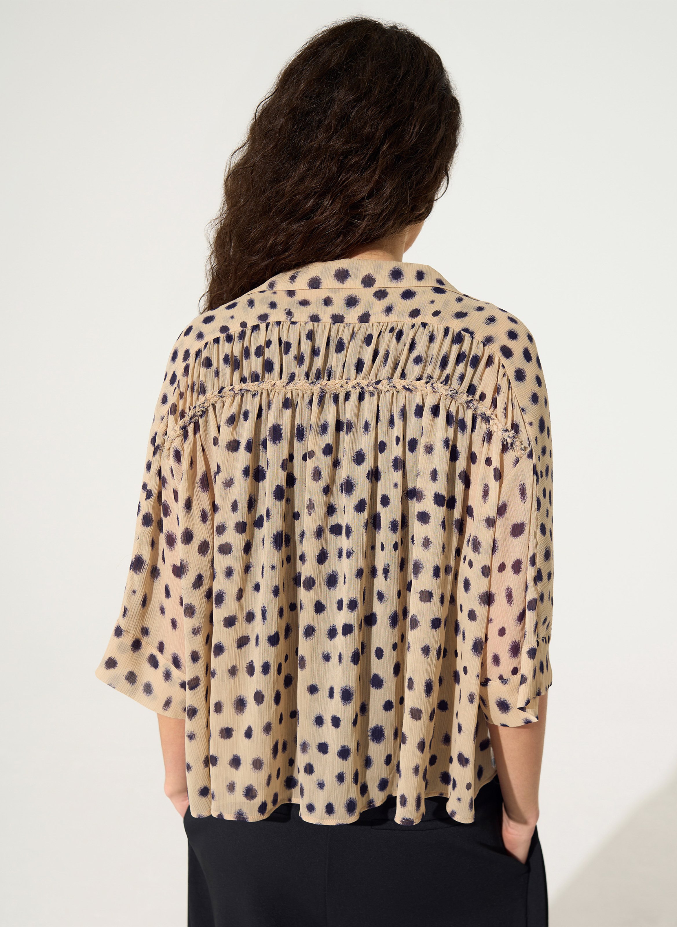 Blouse ample manches 3/4 imprimée COTELAC Rose