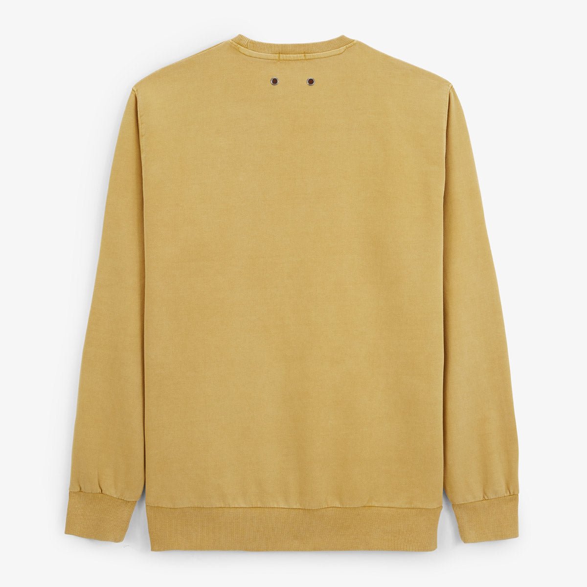 Round neck sweatshirt in old dye cotton SERGE BLANCO Brown
