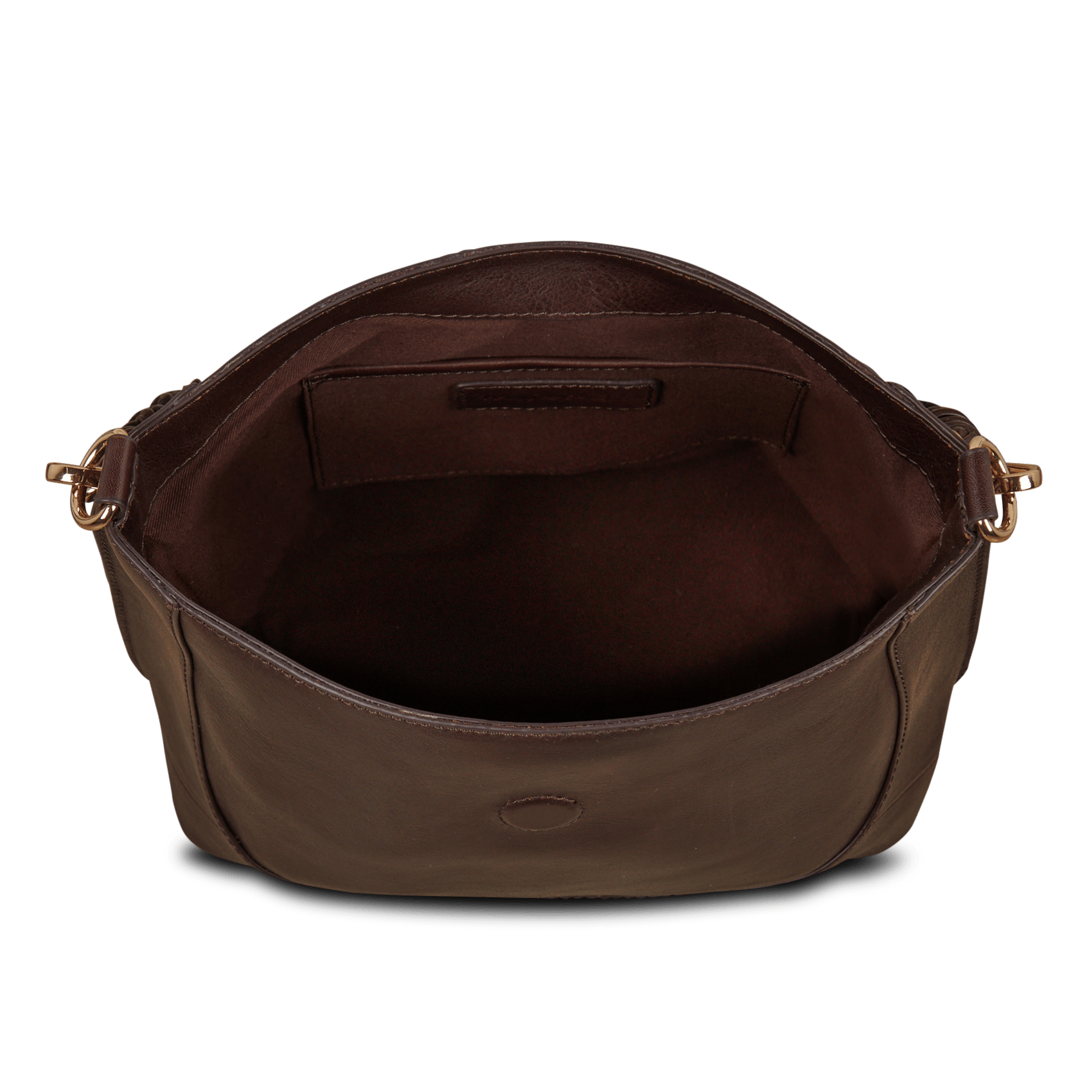 Bowlingtasche aus genarbtem Leder mit Reißverschluss MAISON 123 Braun