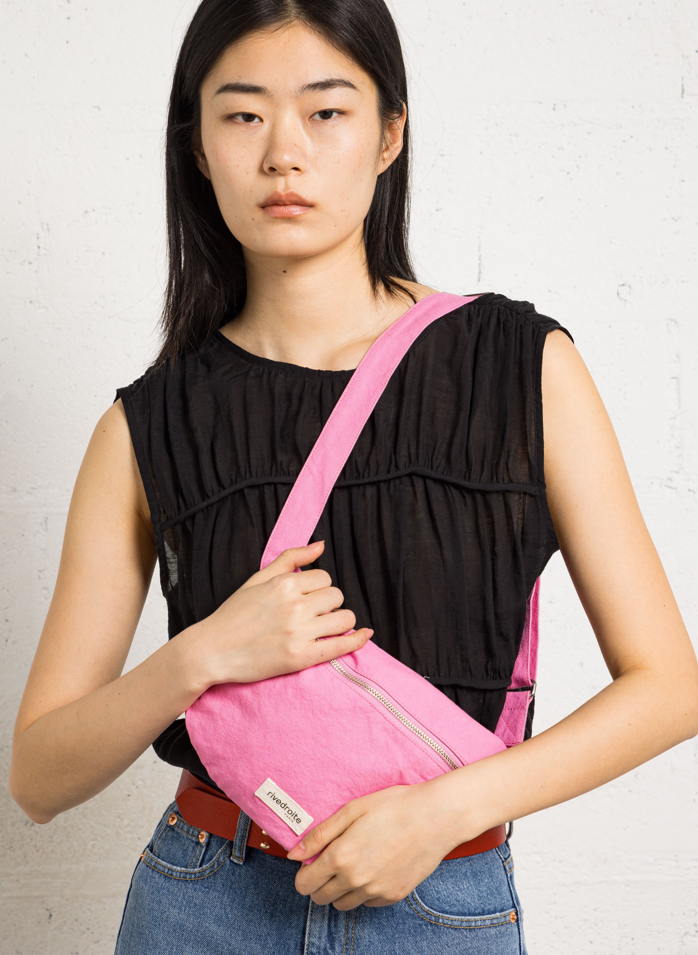 Denim waist bag RIVEDROITE PARIS Pink