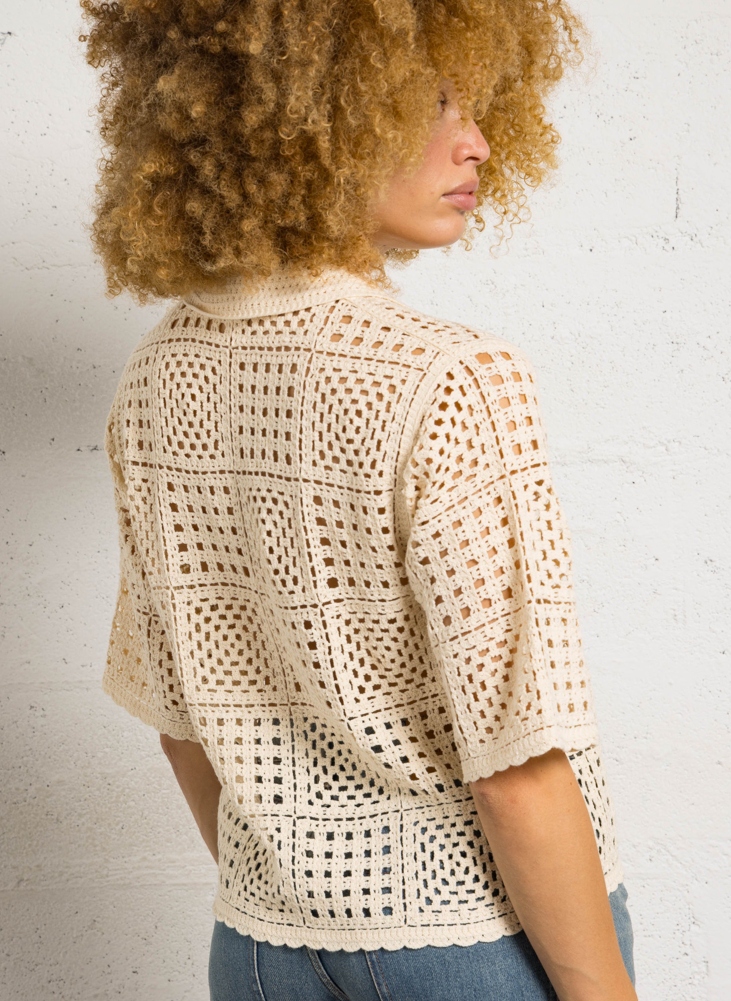 Cardigan oversize en coton mélangé LE TEMPS DES CERISES Bleu