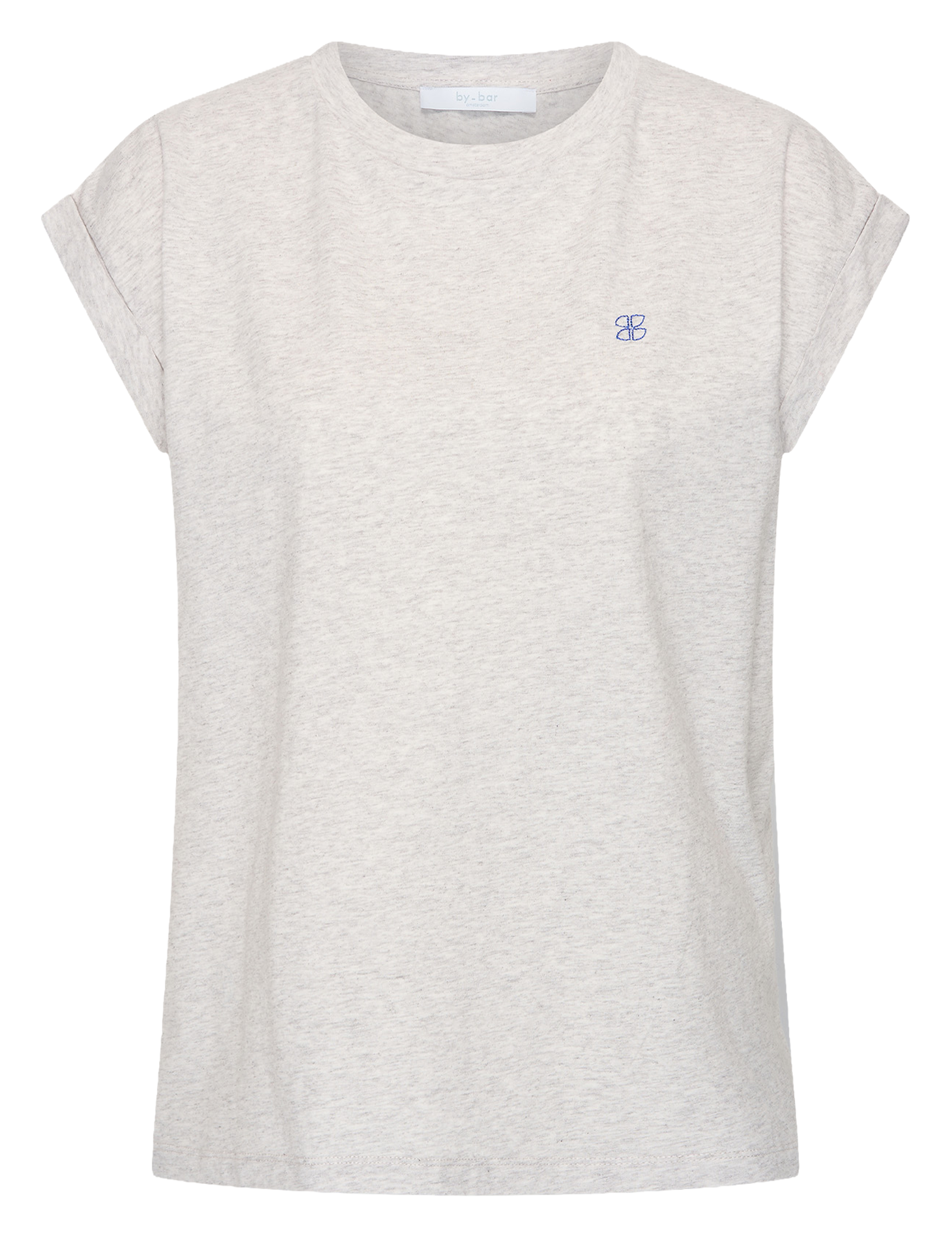 Katoenen T-shirt met ronde hals BY BAR Grijs