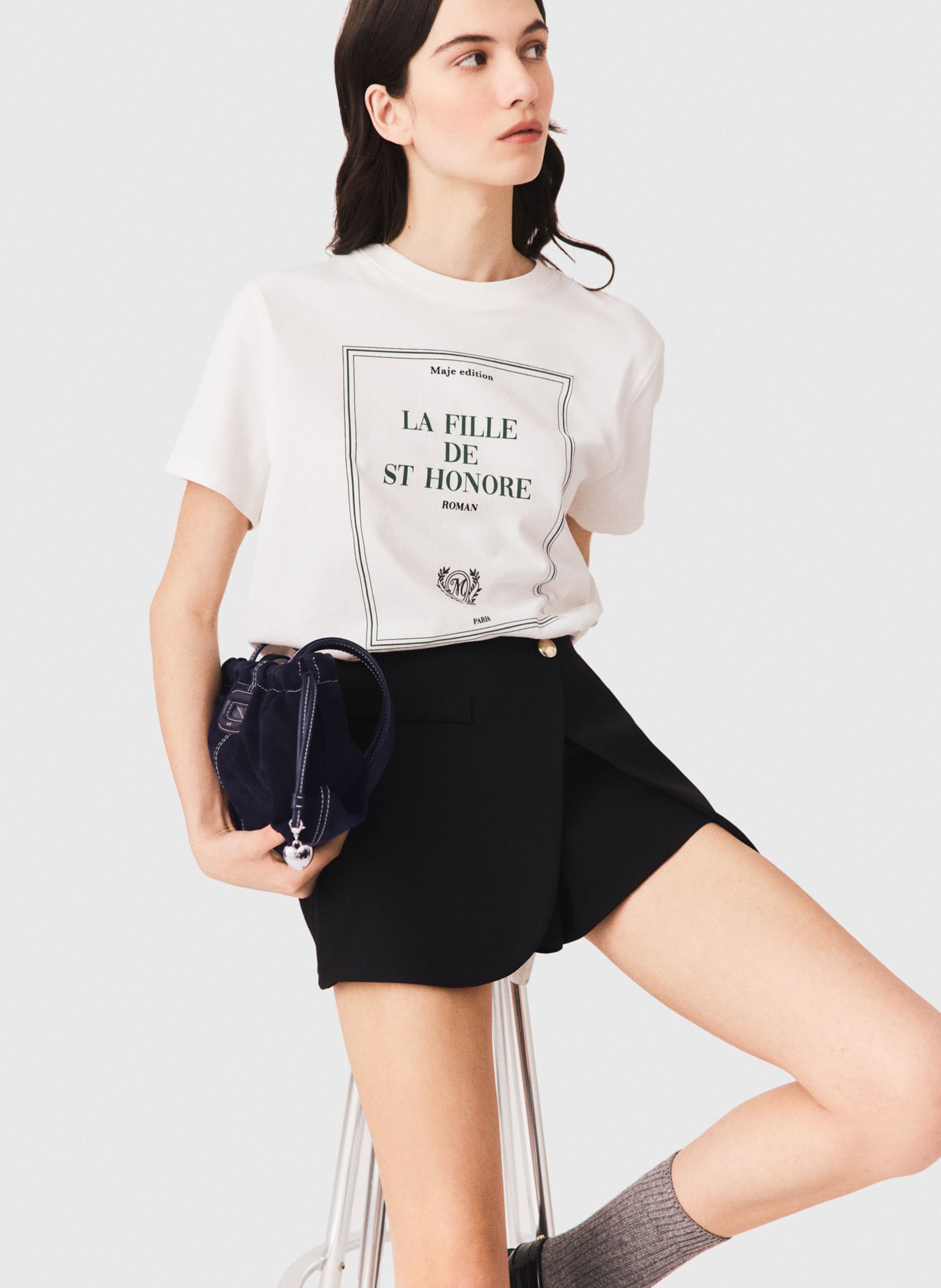 Short skirt MAJE Black