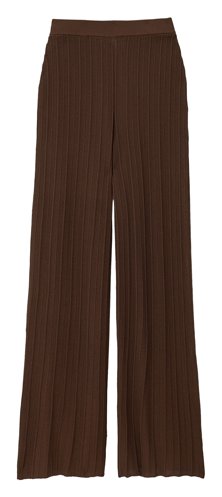 Wijde elastische broek uni BA&SH Bruin