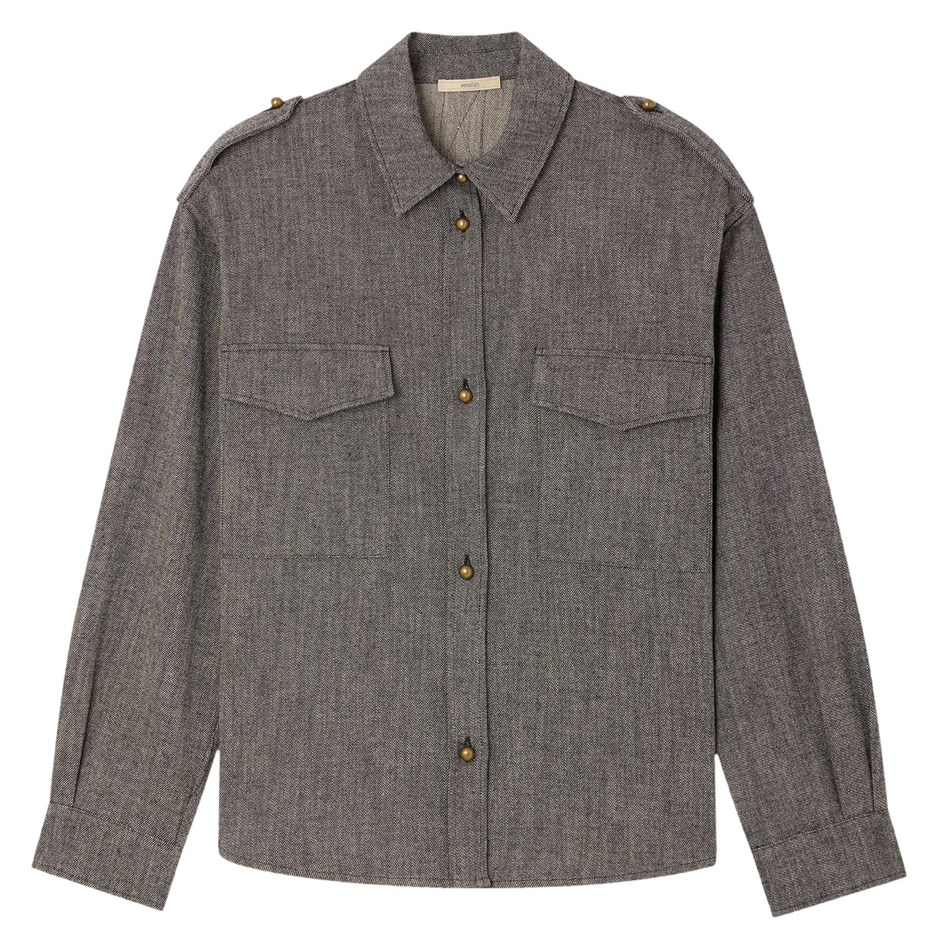Straight heathered shirt SESSUN Grey