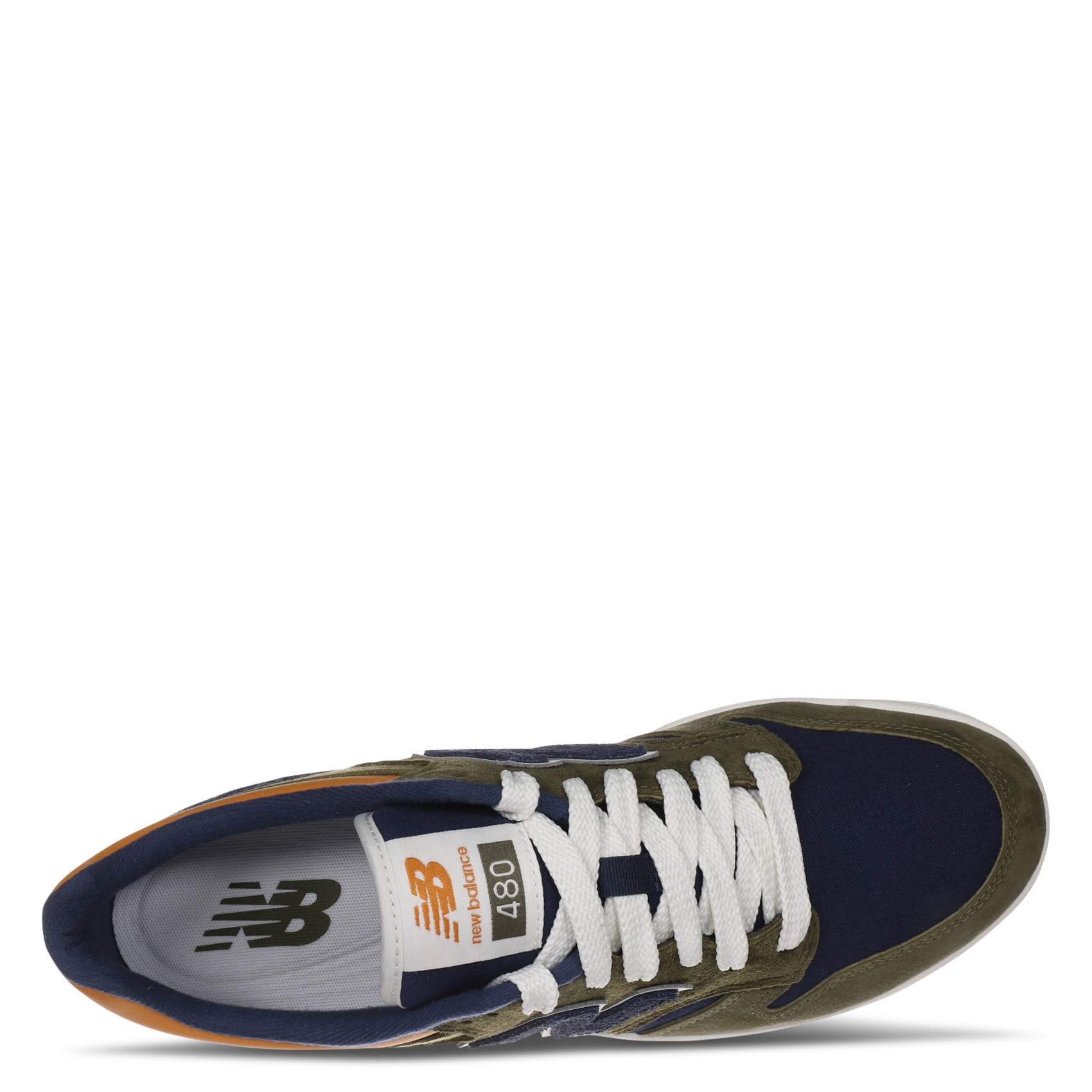 Low-top mixed leather sneakers NEW BALANCE Khaki