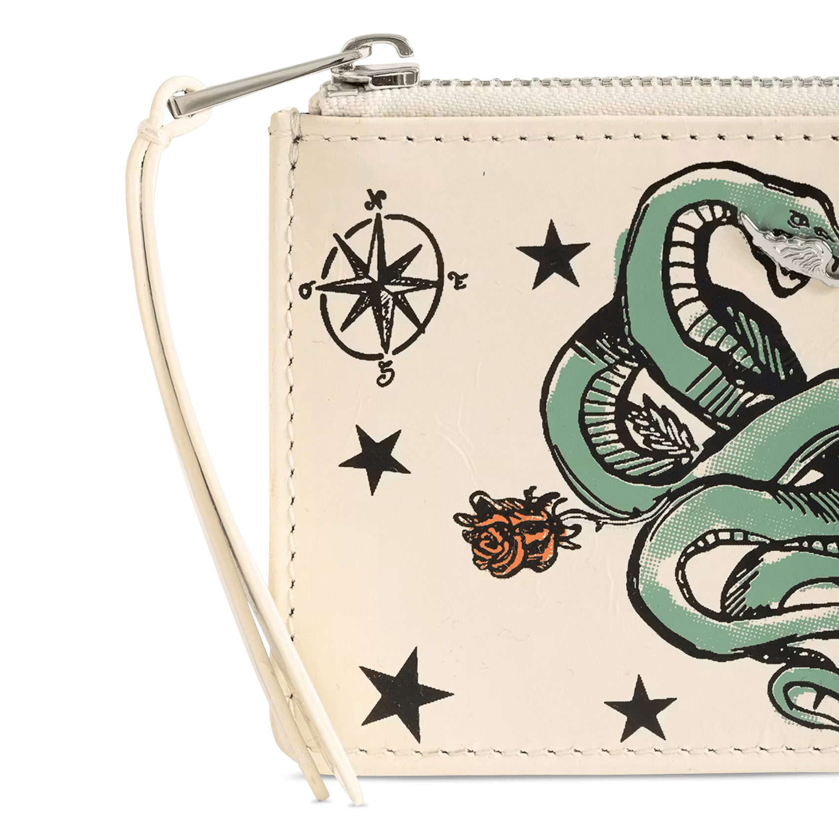 Leder-Kartenhalter mit Druck ZADIG&VOLTAIRE Weiss