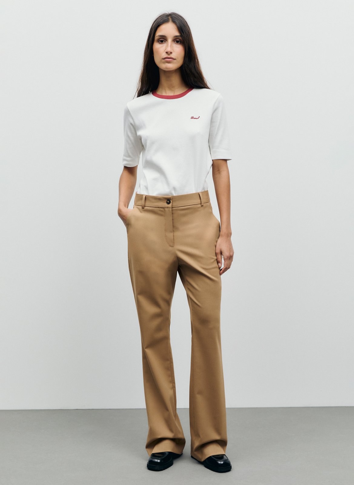 Flare tailored trousers GERARD DAREL Brown