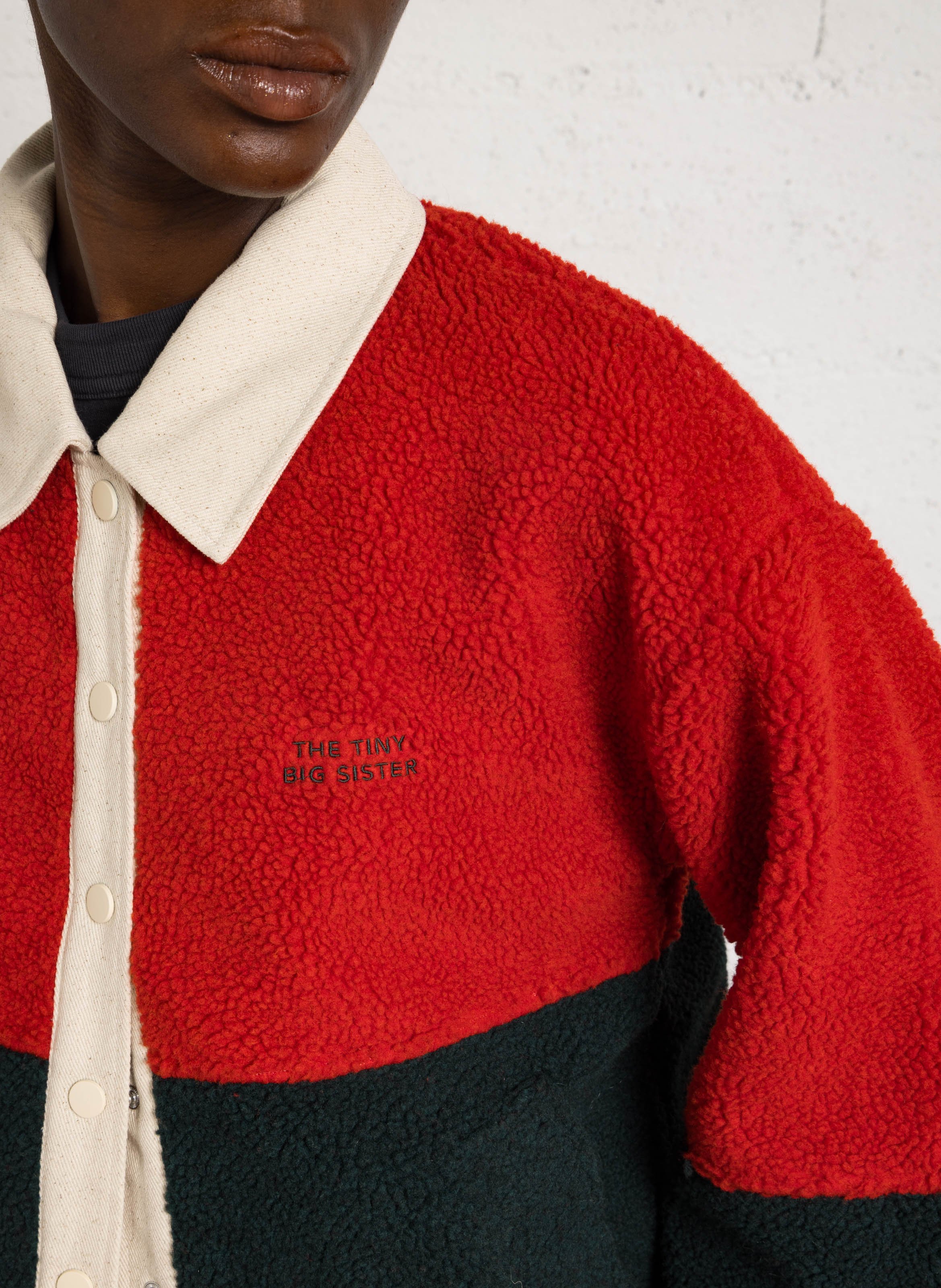 Veste col classique THE TINY BIG SISTER Rouge