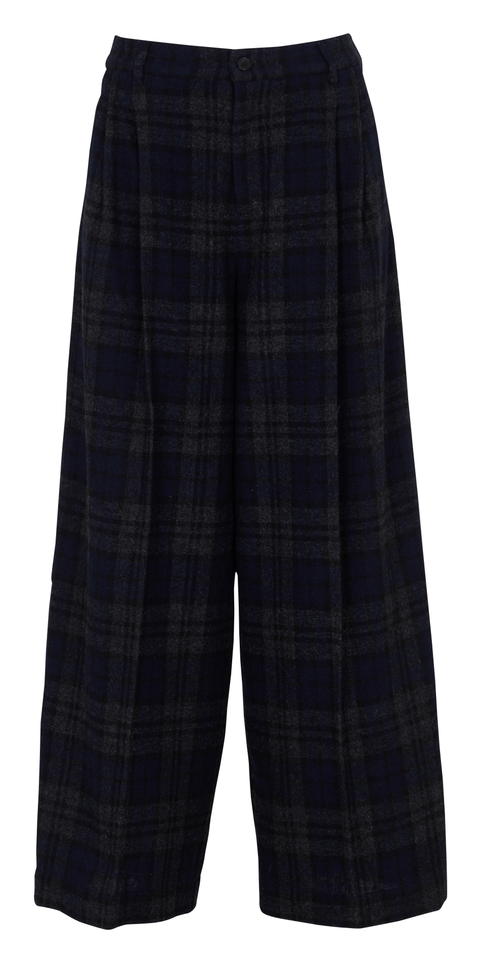 Wide straight leg wool blend trousers BELLEROSE Green