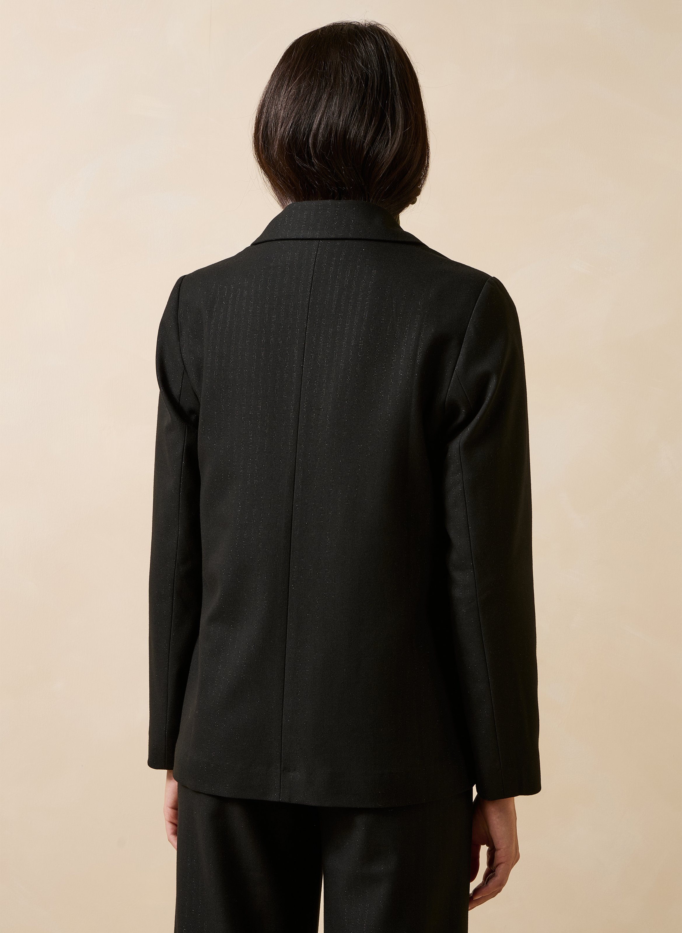 Blazer mit schillernden Streifen LA FEE MARABOUTEE Schwarz
