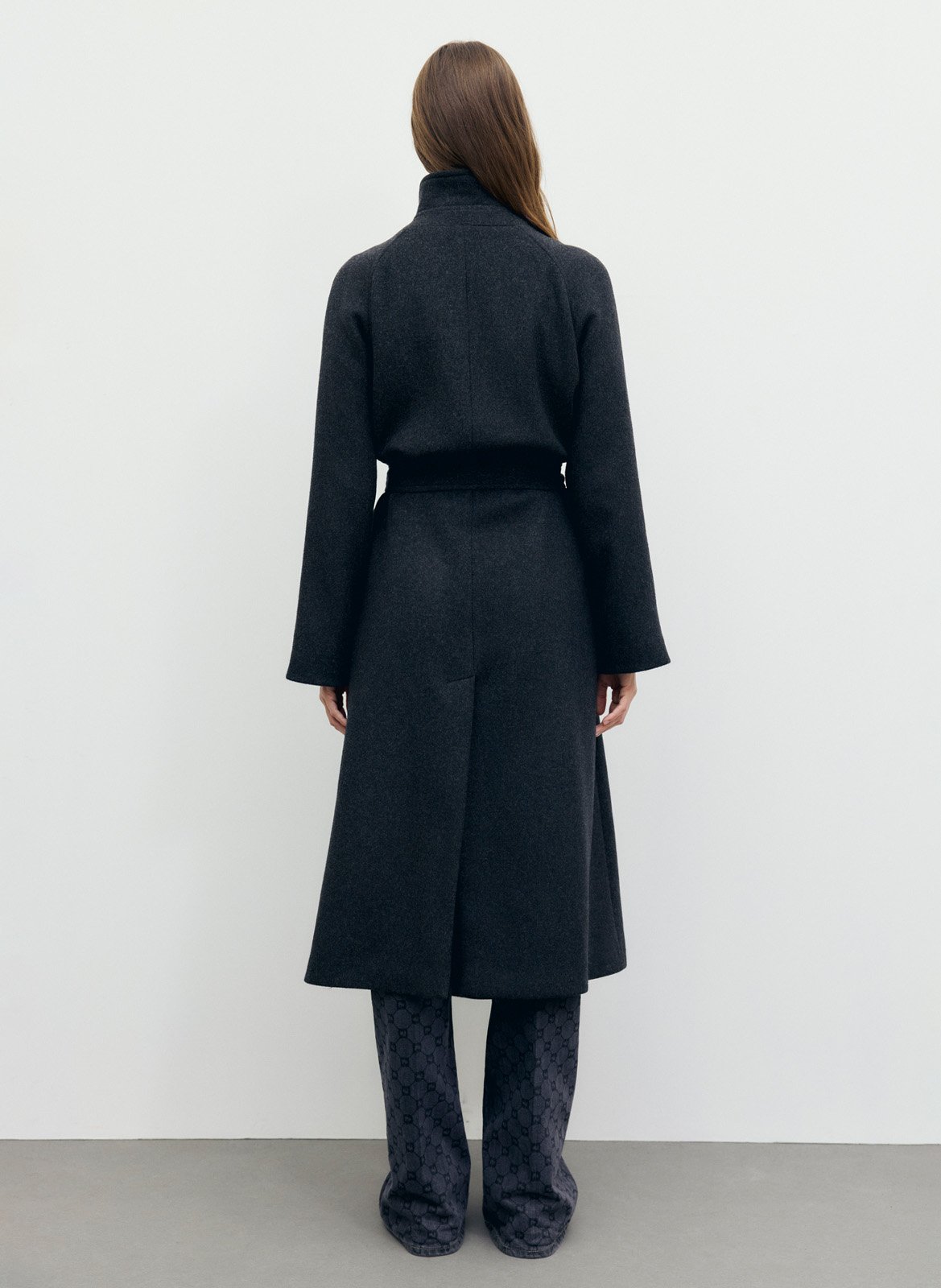Long belted plain trench coat GERARD DAREL Grey
