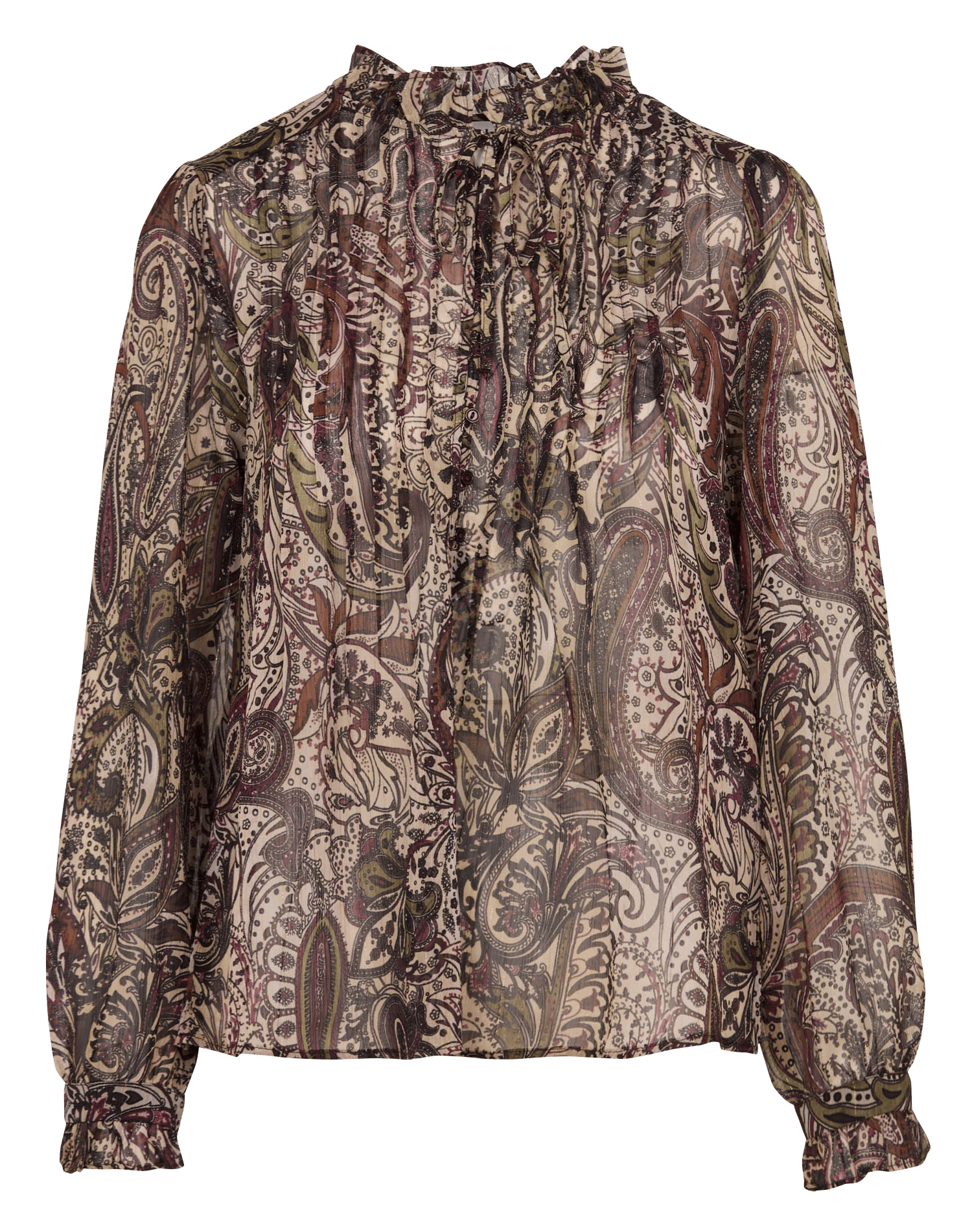 Bluse mit Print und Knopfleiste SUD EXPRESS Rot