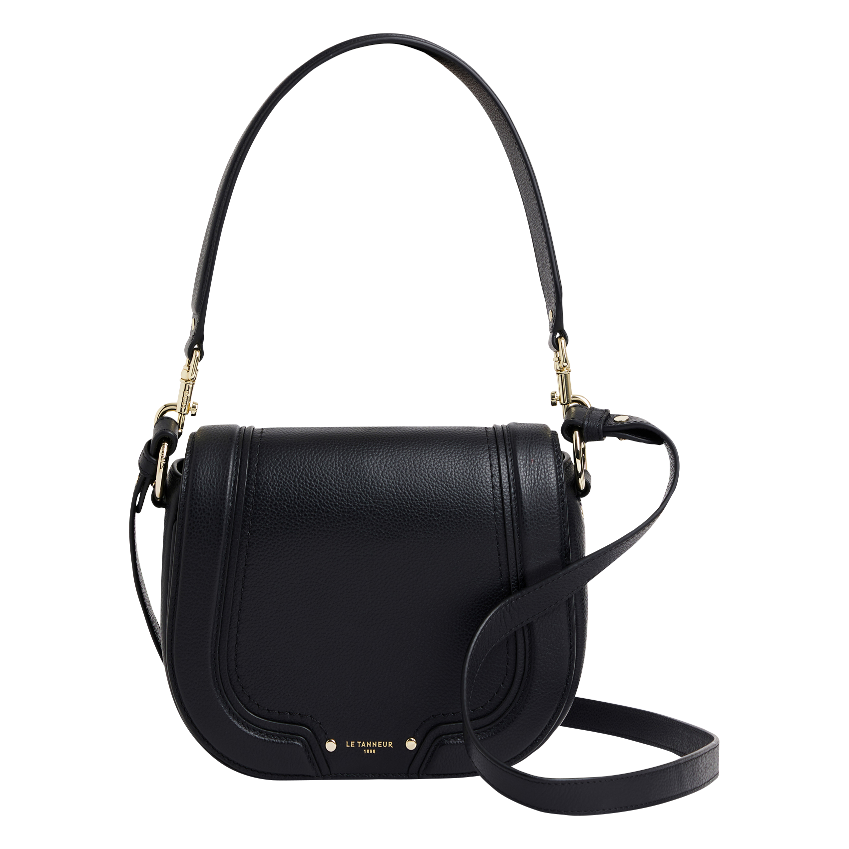 Sac épaule en cuir  LE TANNEUR Noir