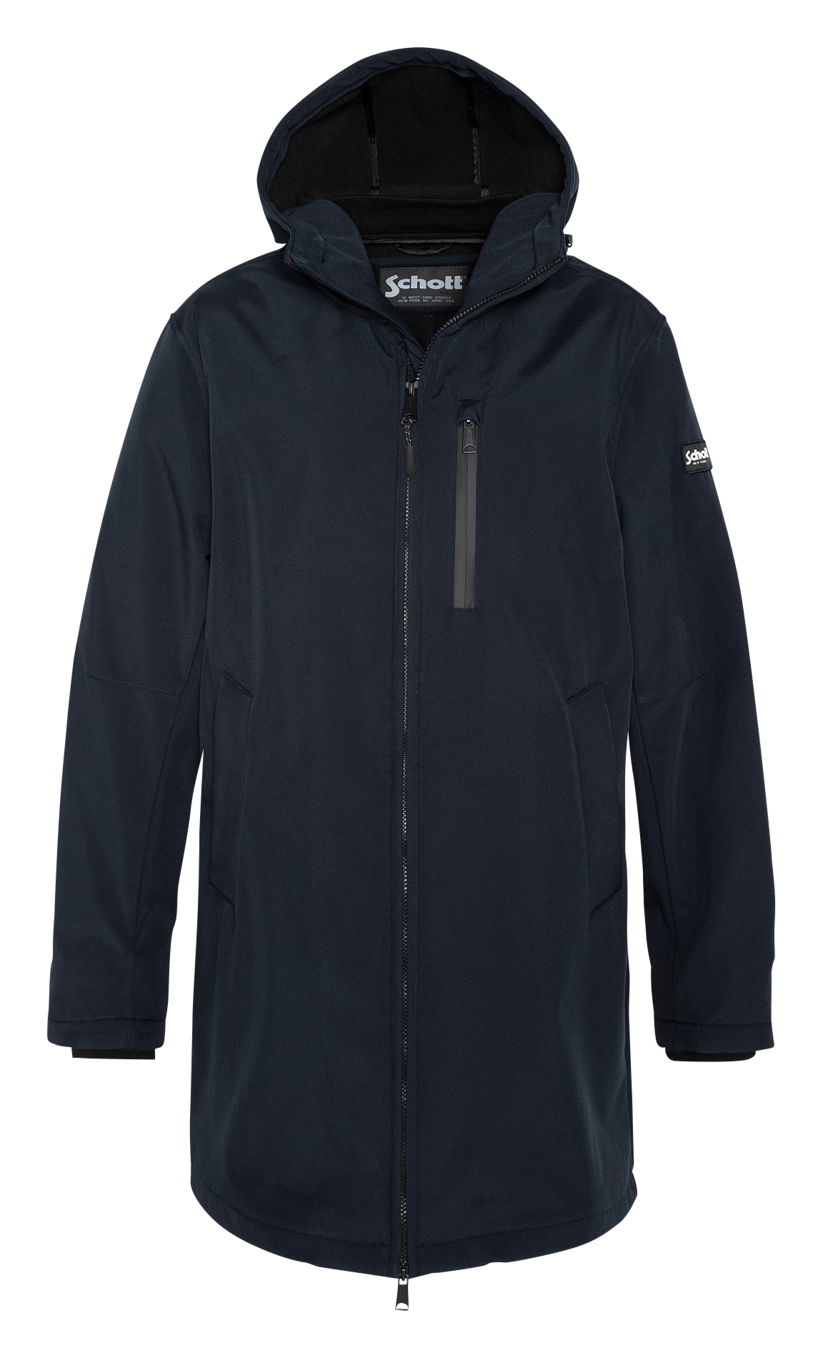 Blouson long déperlant à capuche SCHOTT