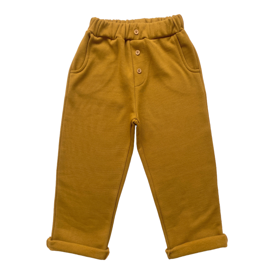 Straight-leg cotton pants APACHES COLLECTIONS Brown