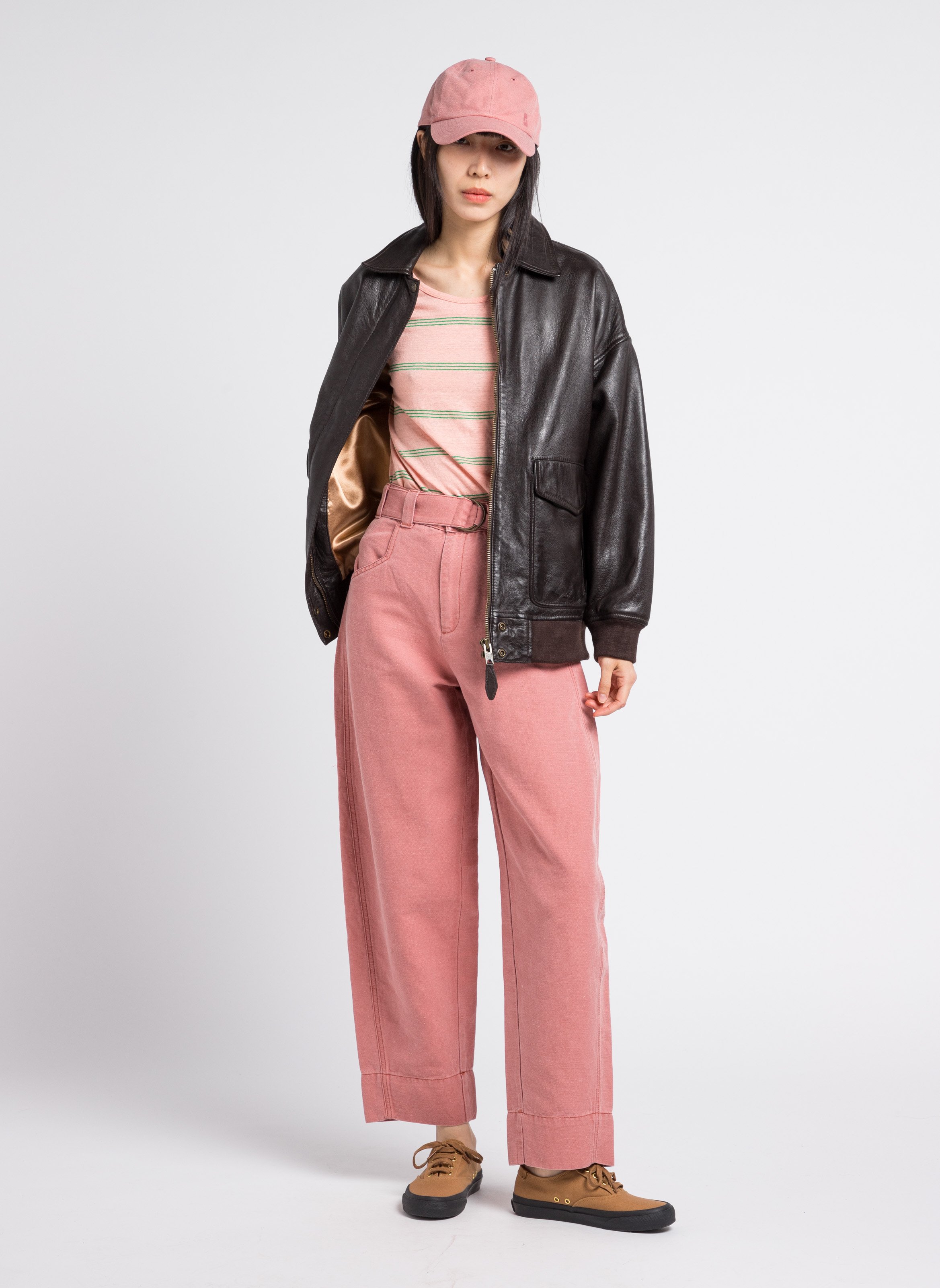 Oversize-Lederblouson SCHOTT Braun