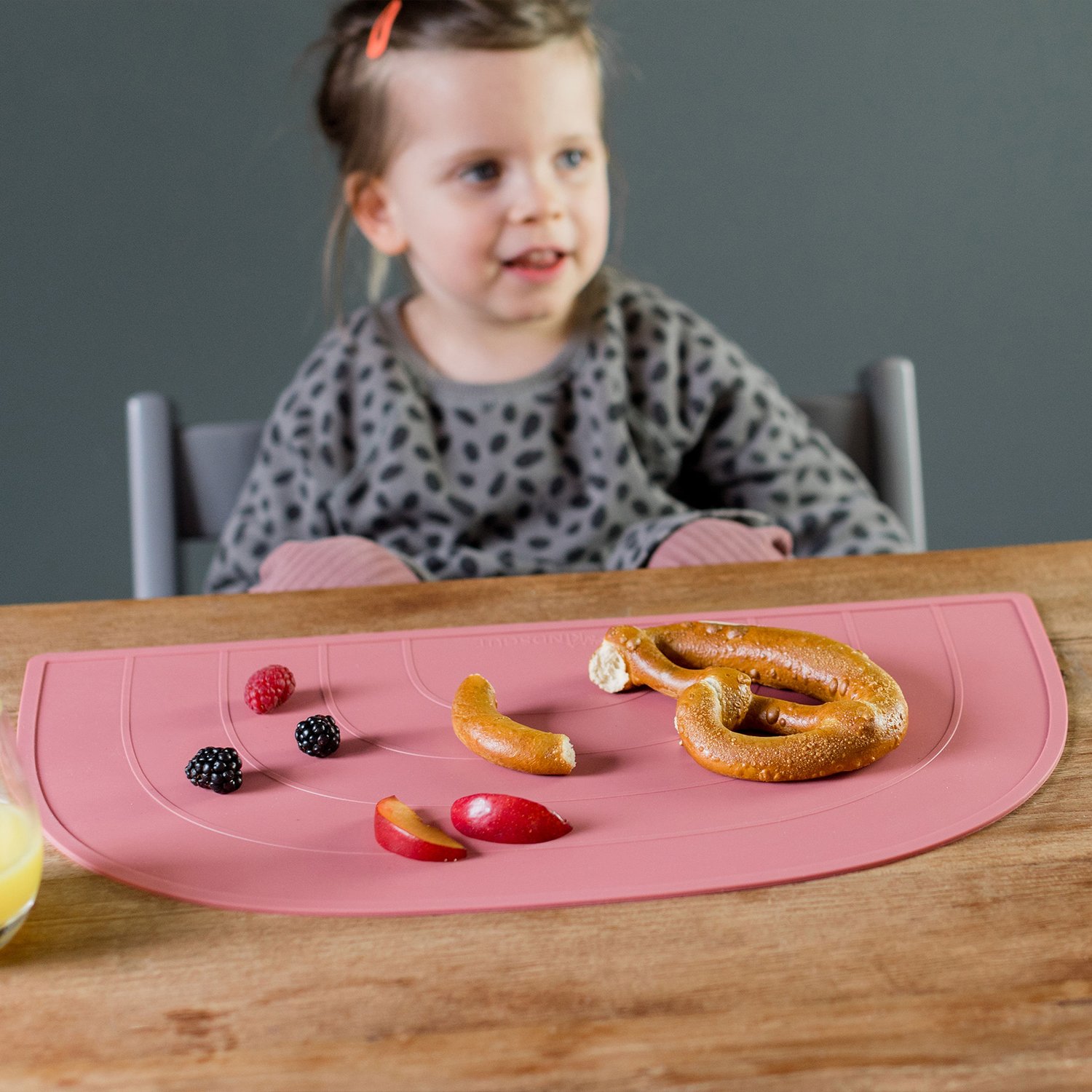 Set de table arc-en-ciel en silicone KINDSGUT Rose