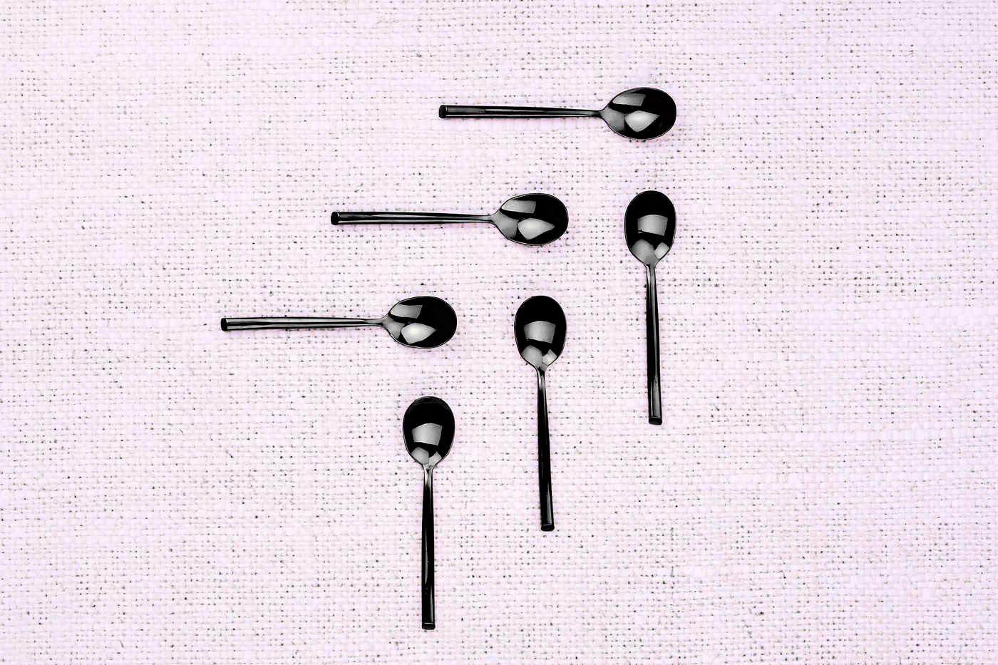 Knut - black set of 6 teaspoons BJORN Black