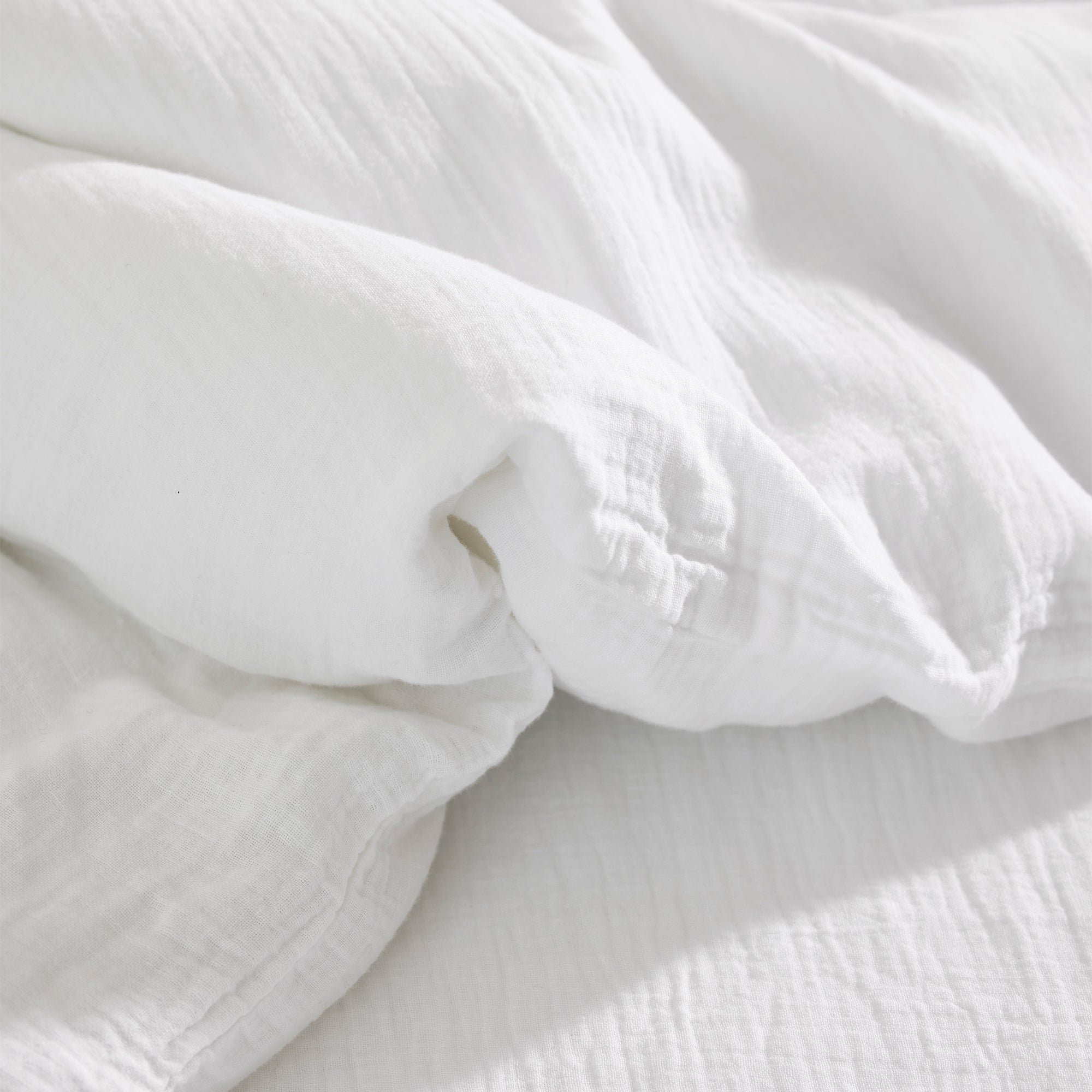 LOU - Cotton duvet cover MADURA White