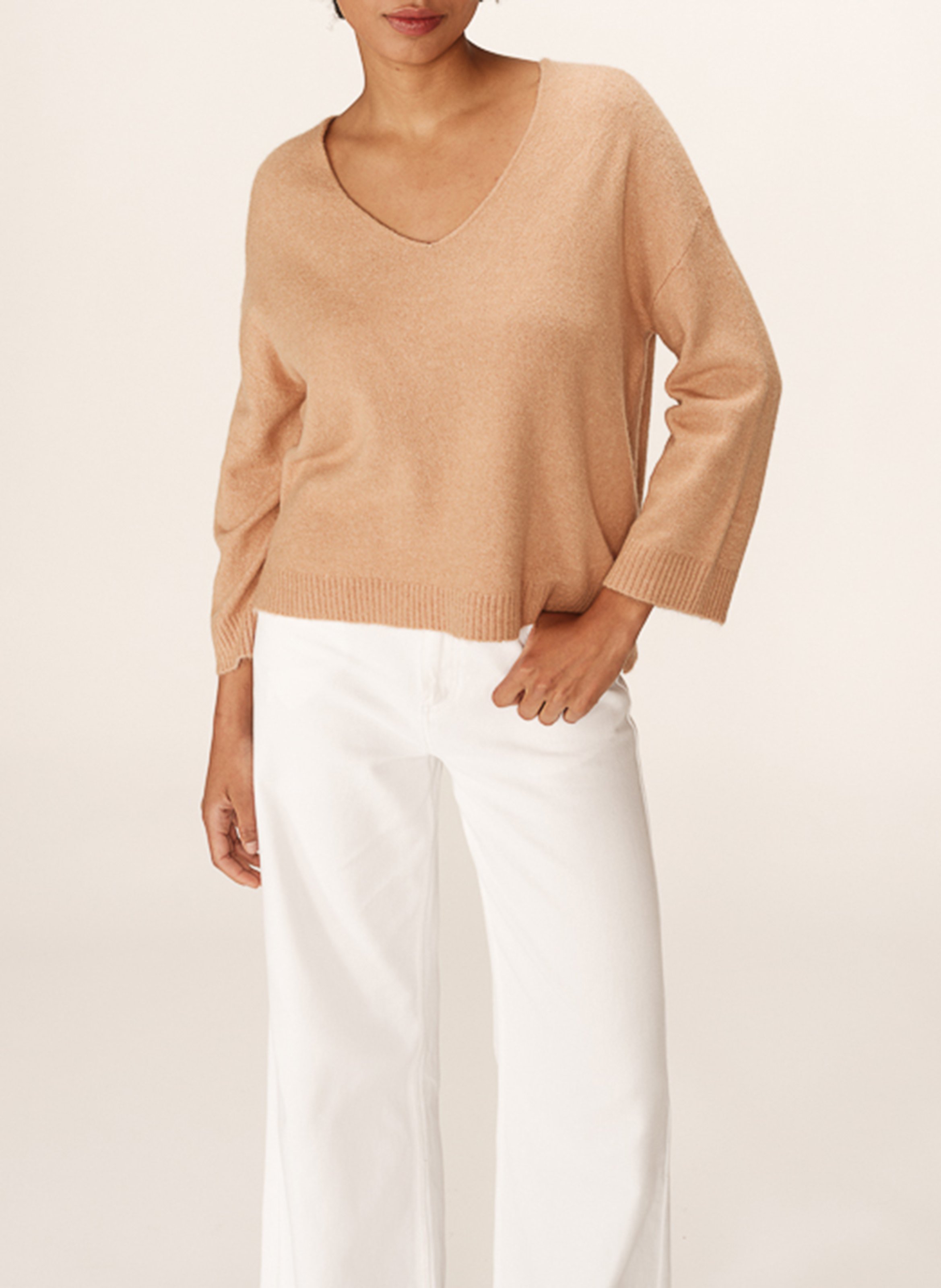 Long wool-blend knit cardigan GRACE ET MILA