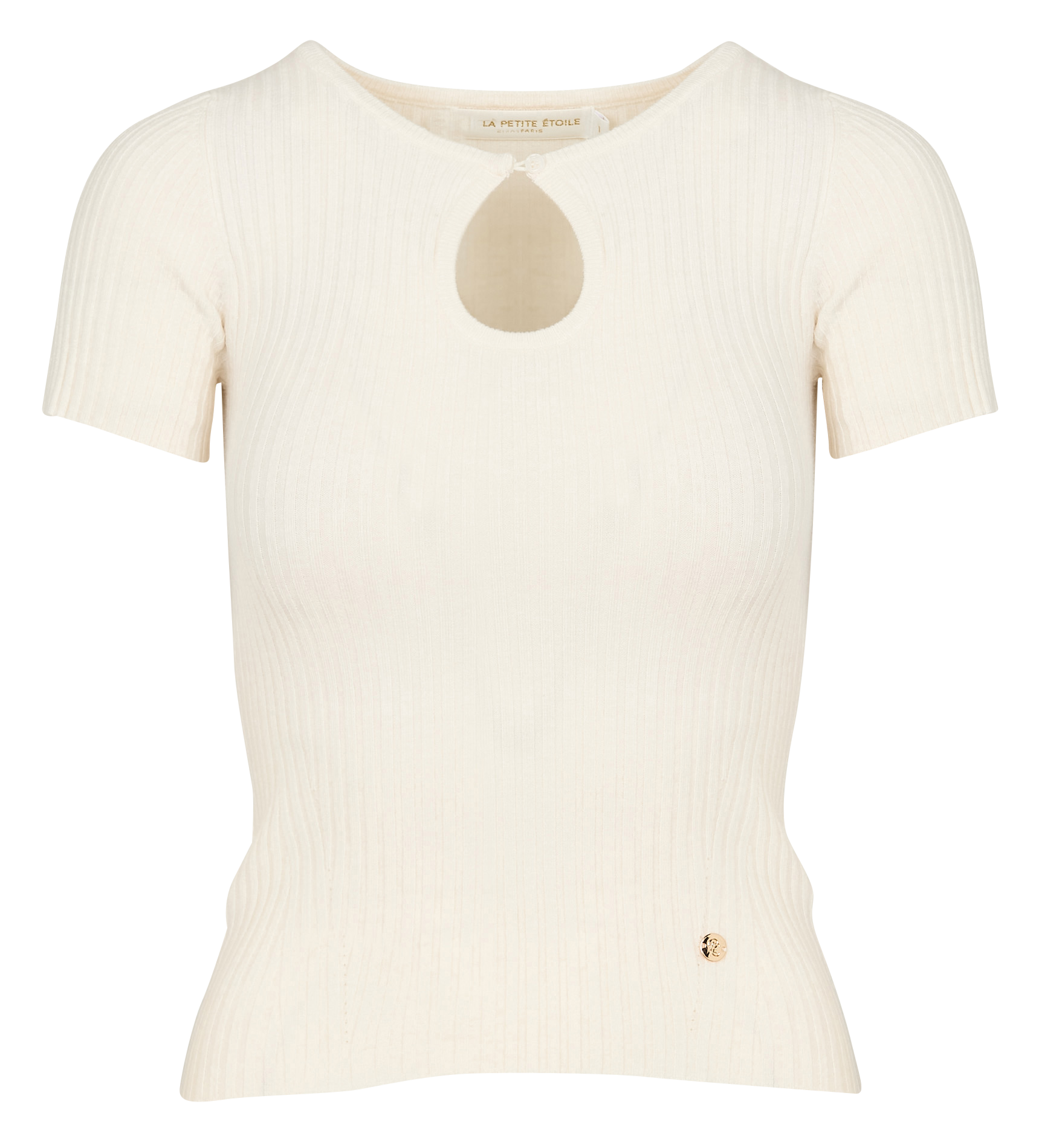 Pull moulant col rond LA PETITE ETOILE Beige