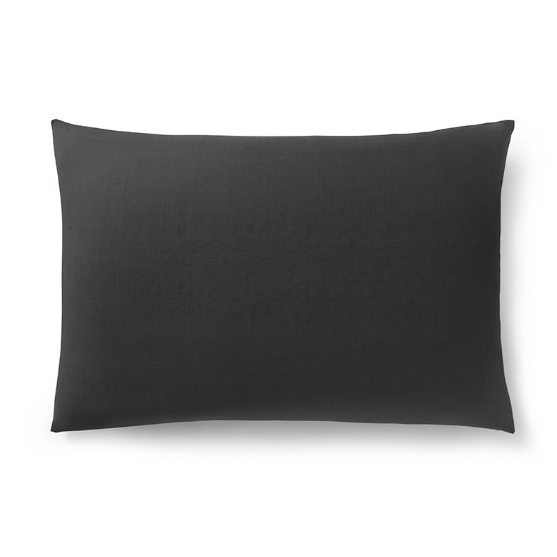 Cotton percale pillow case COTON PUR Black