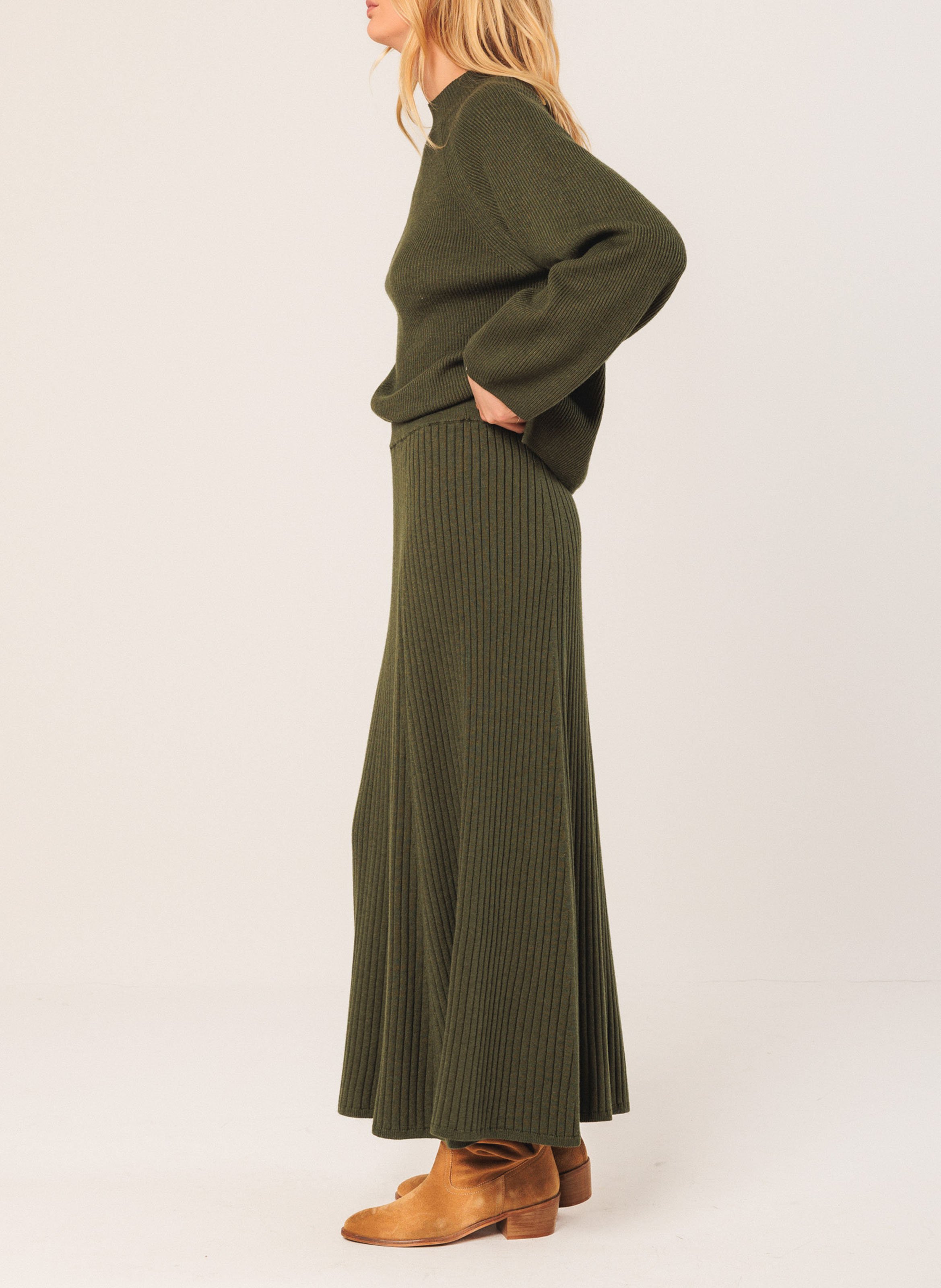 Alpaca wool sweater Khaki Indi & cold - Women VI25RD487