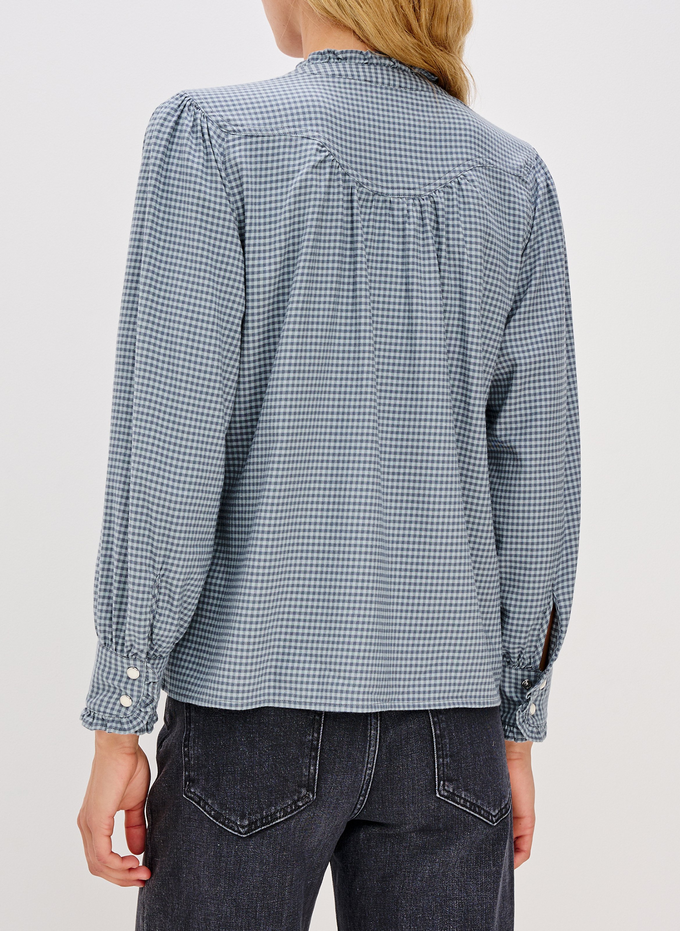 Blouse col rond en coton mélangé RAILS Multicolore