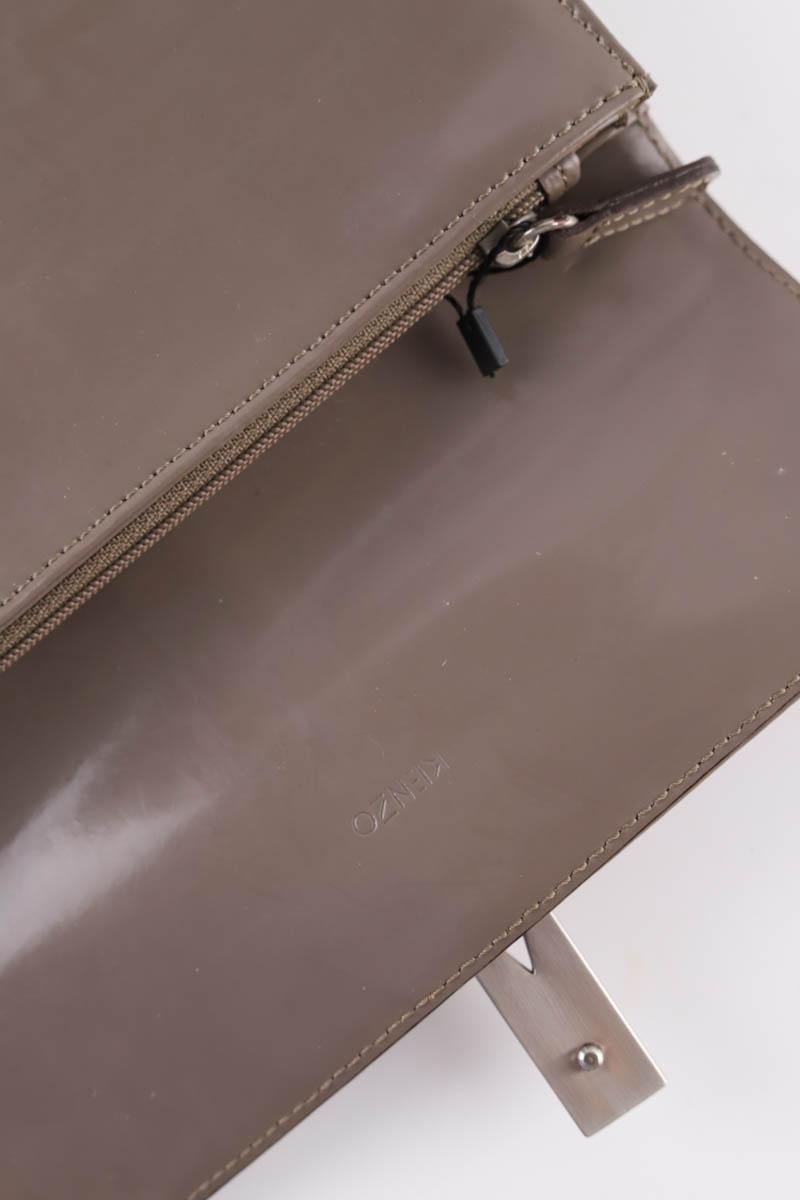 Leather card holder KENZO - SECONDE MAIN Grey