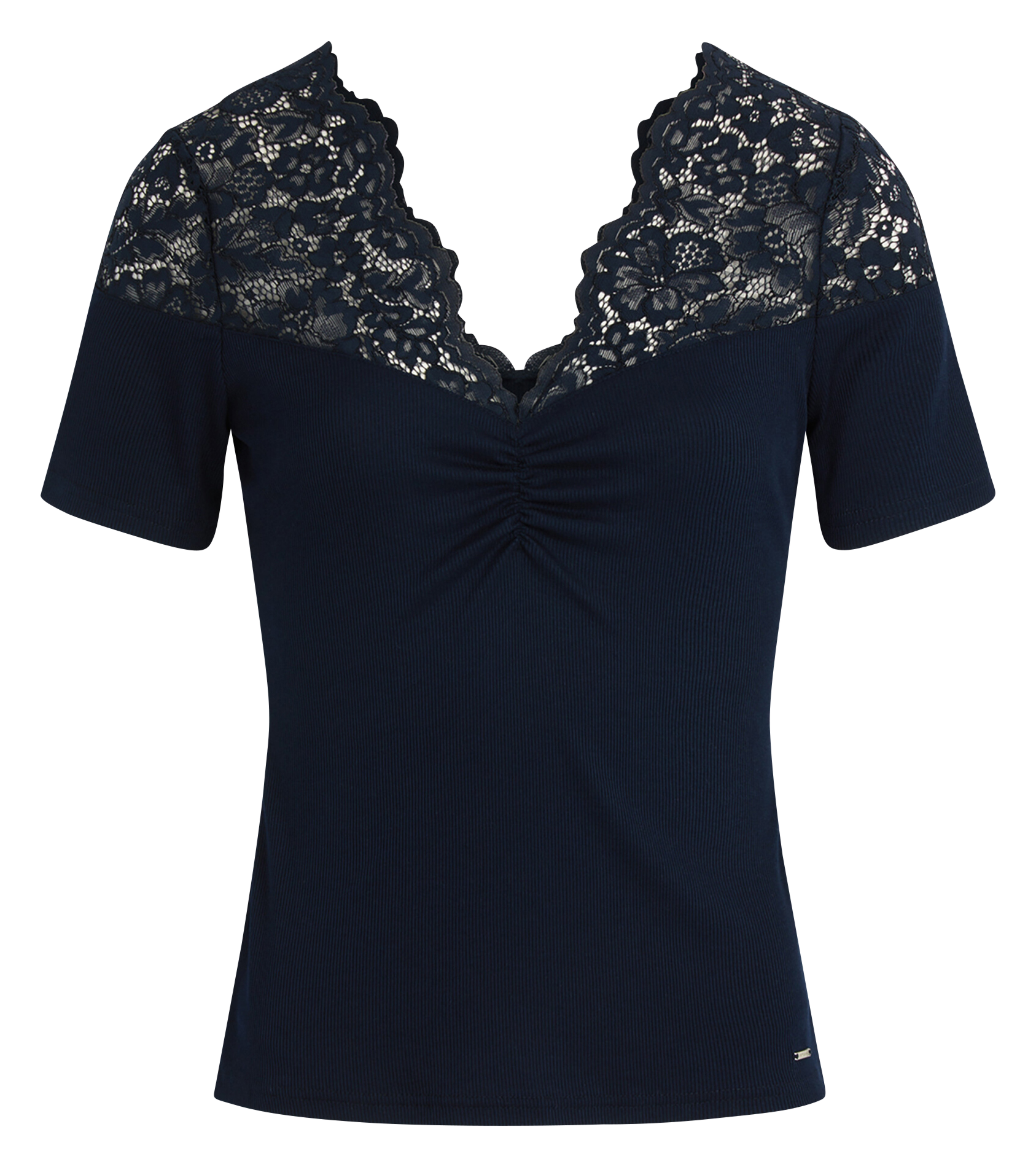 Tee-shirt droit en fibres recyclées mélangées MORGAN Bleu