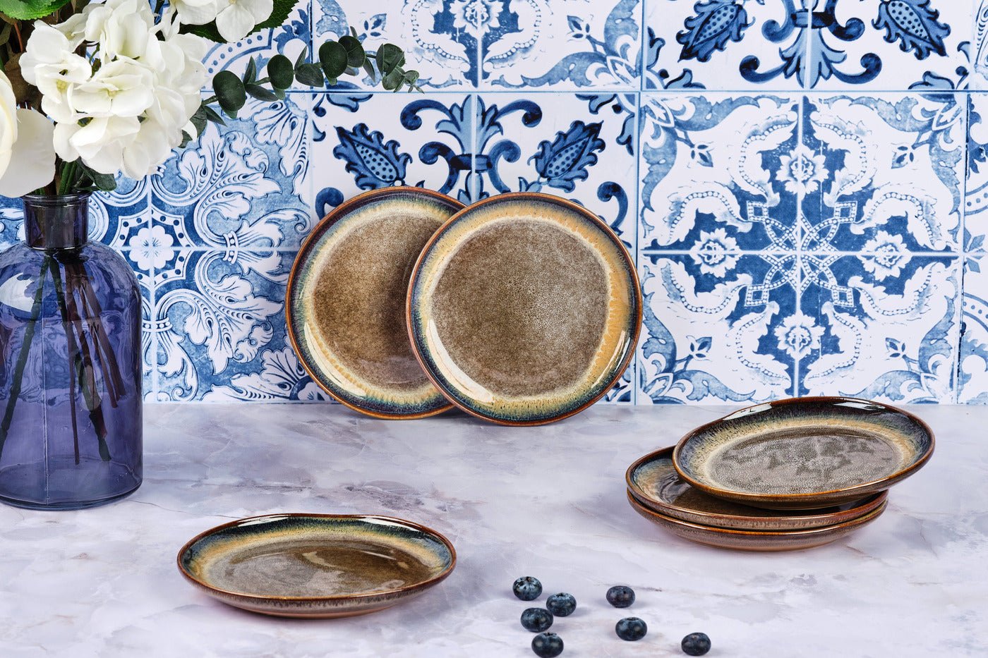 Genesis plate ø16.5cm - 6 pieces - basalt BJORN Brown