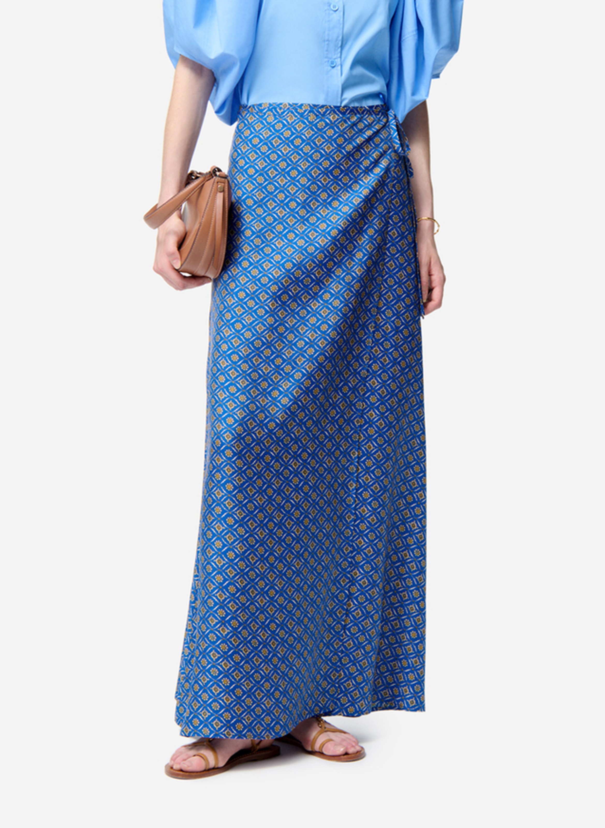 Jupe longue portefeuille  VANESSA BRUNO Bleu