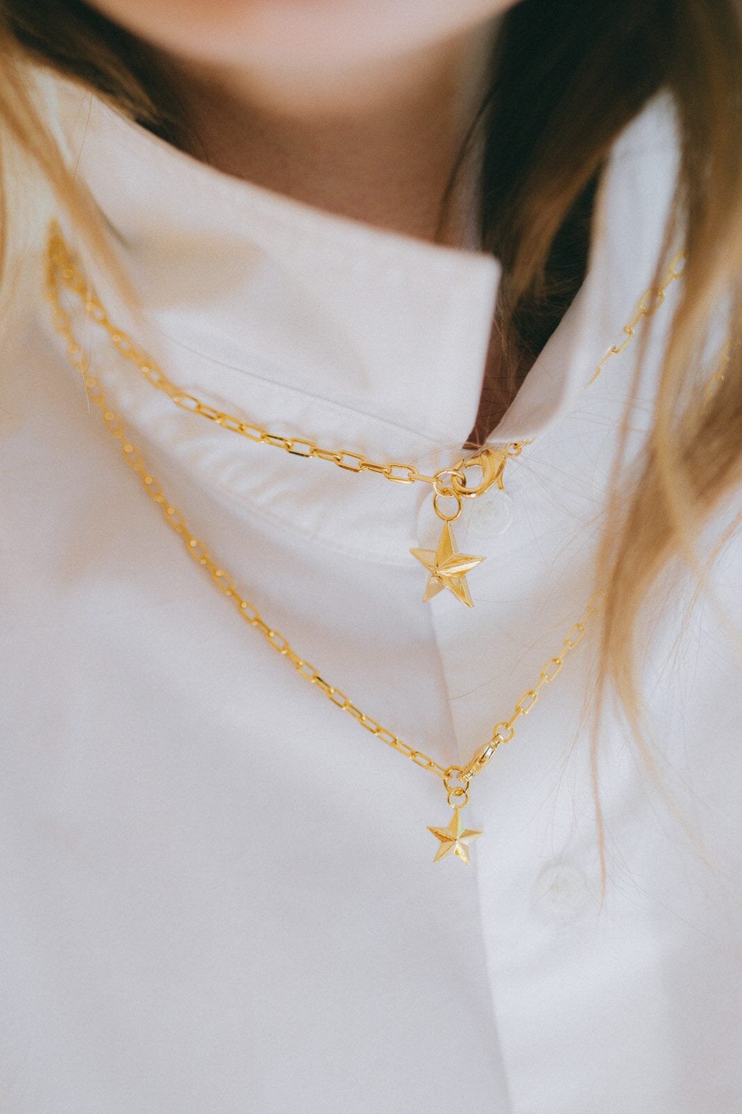 Maxi silver-plated star necklace MONSIEUR SIMONE Golden