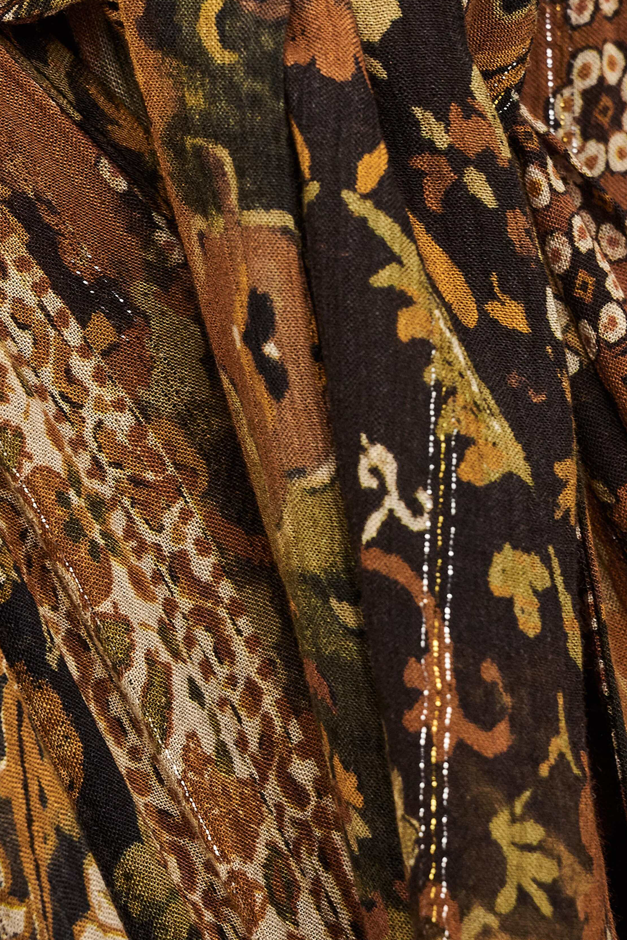 Robe longue col V imprimée BA&SH Orange