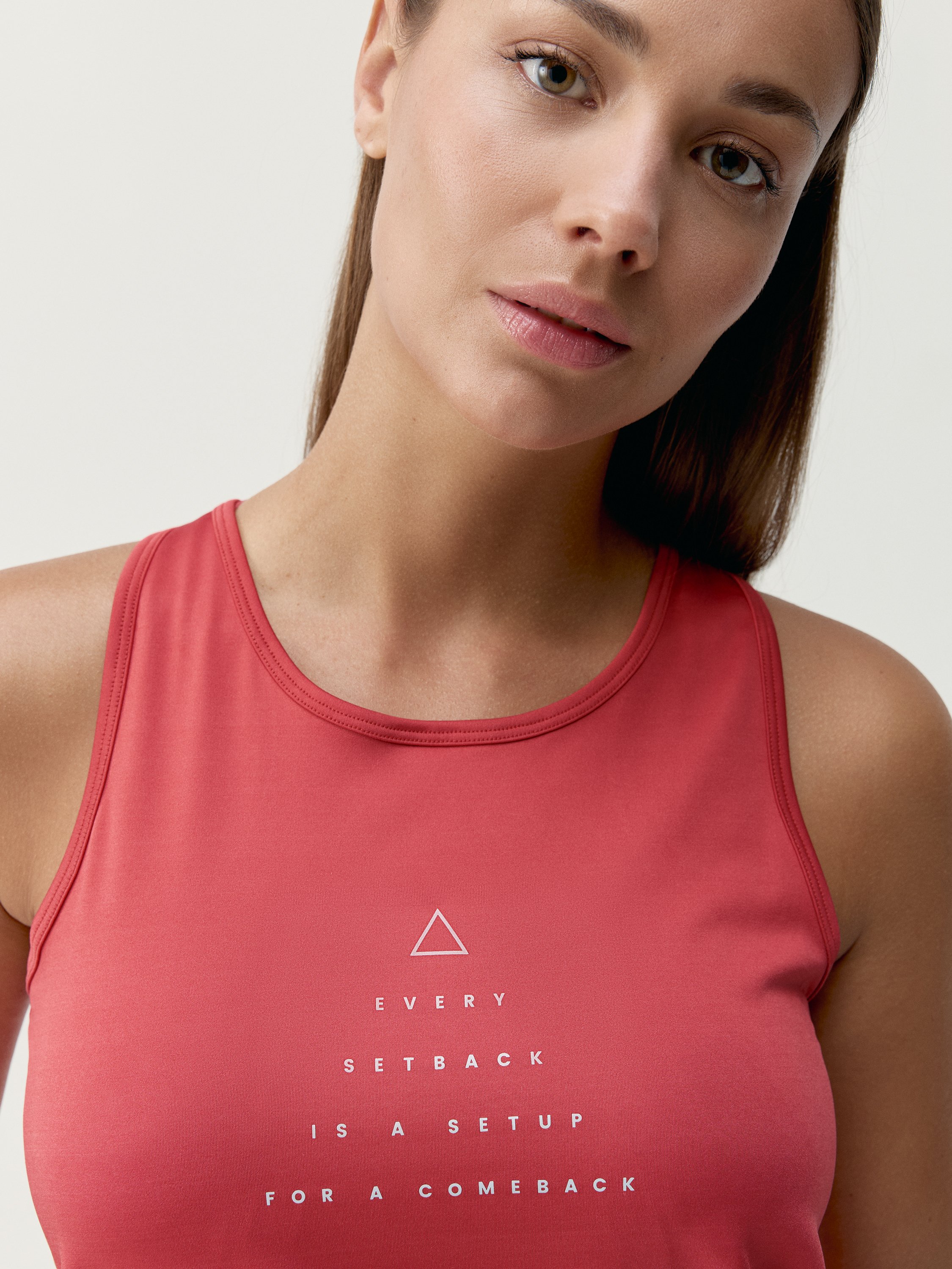 Sleeveless transparent t-shirt BORN LIVING YOGA Orange