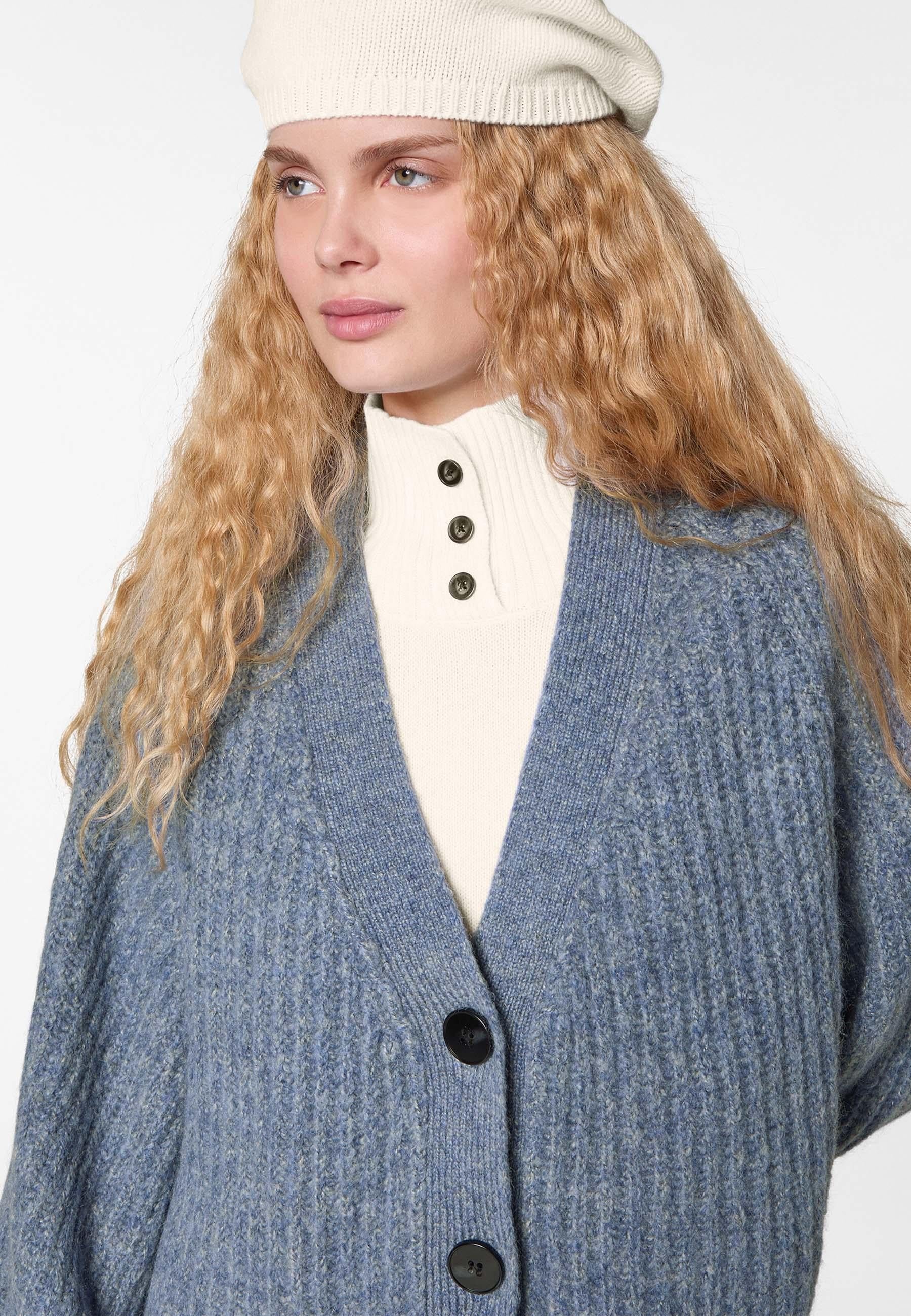 Oversized chunky knit vest RODIER Blue