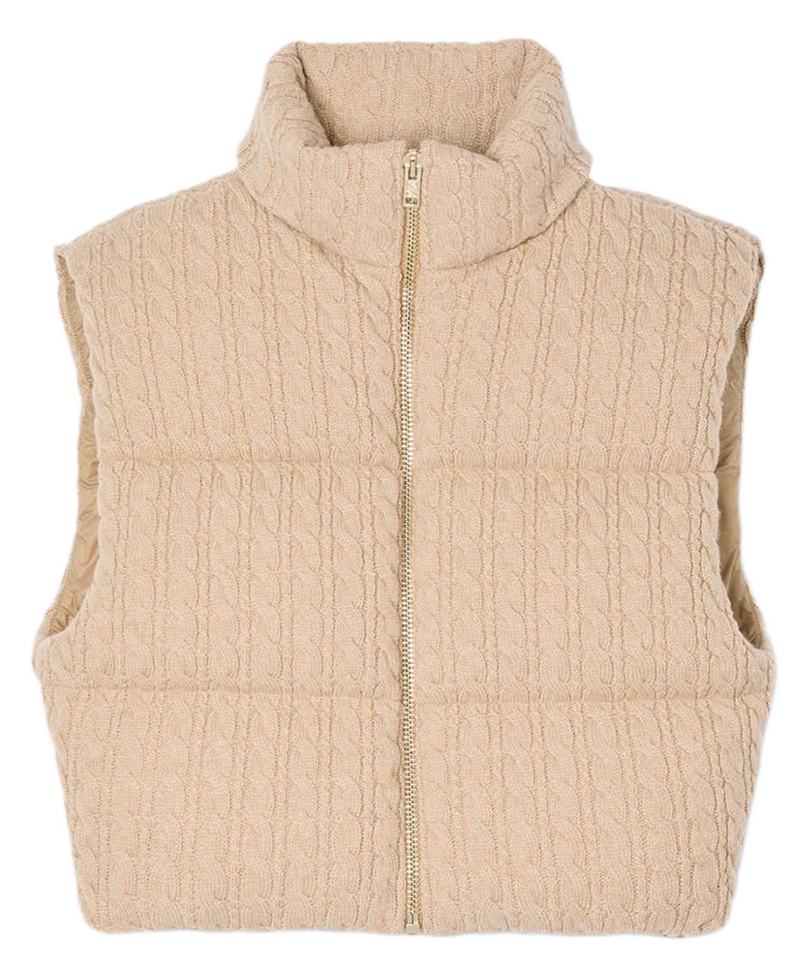 Kort aansluitend wollen jack SANDRO Beige