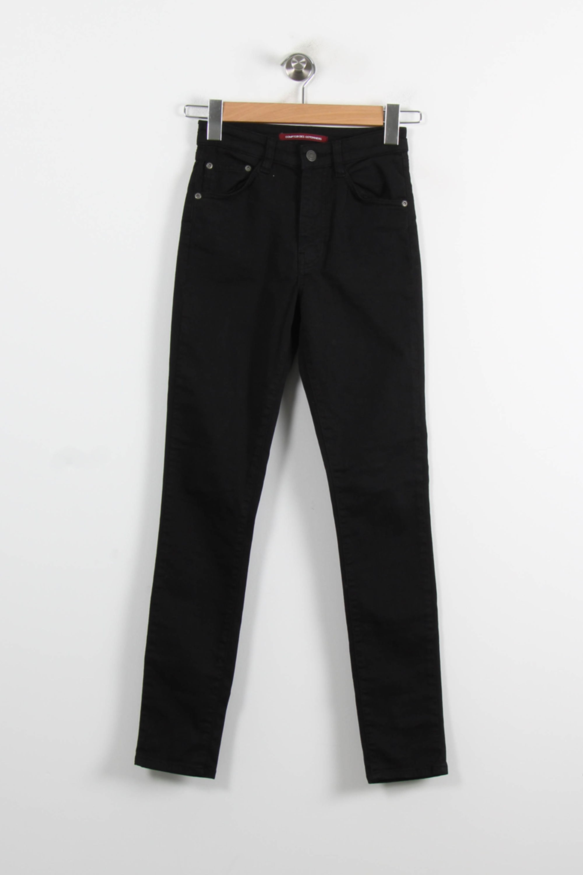Cropped slim jeans with studs COMPTOIR DES COTONNIERS - Seconde main Black
