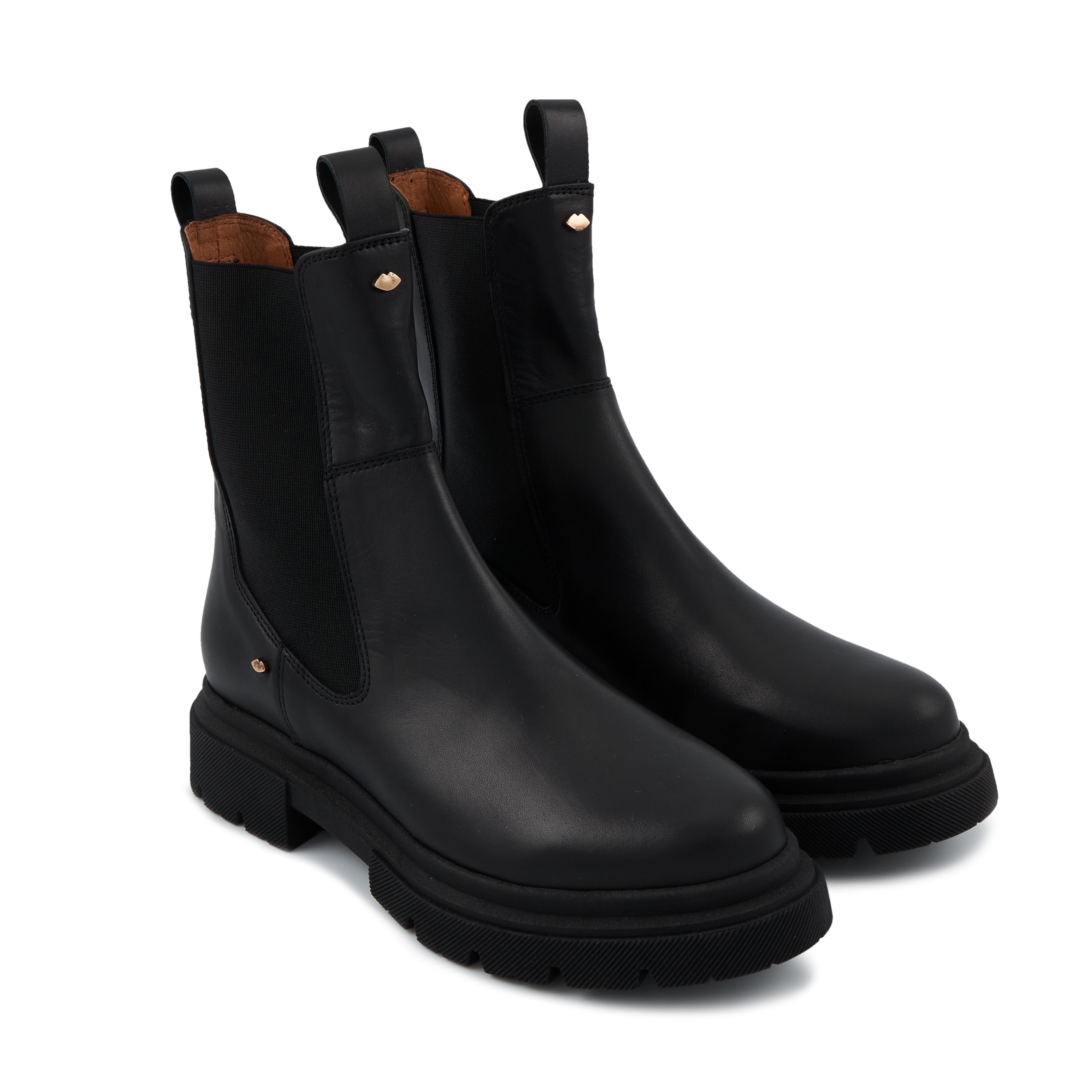 Leather Patti BONS BAISERS PARIS Black