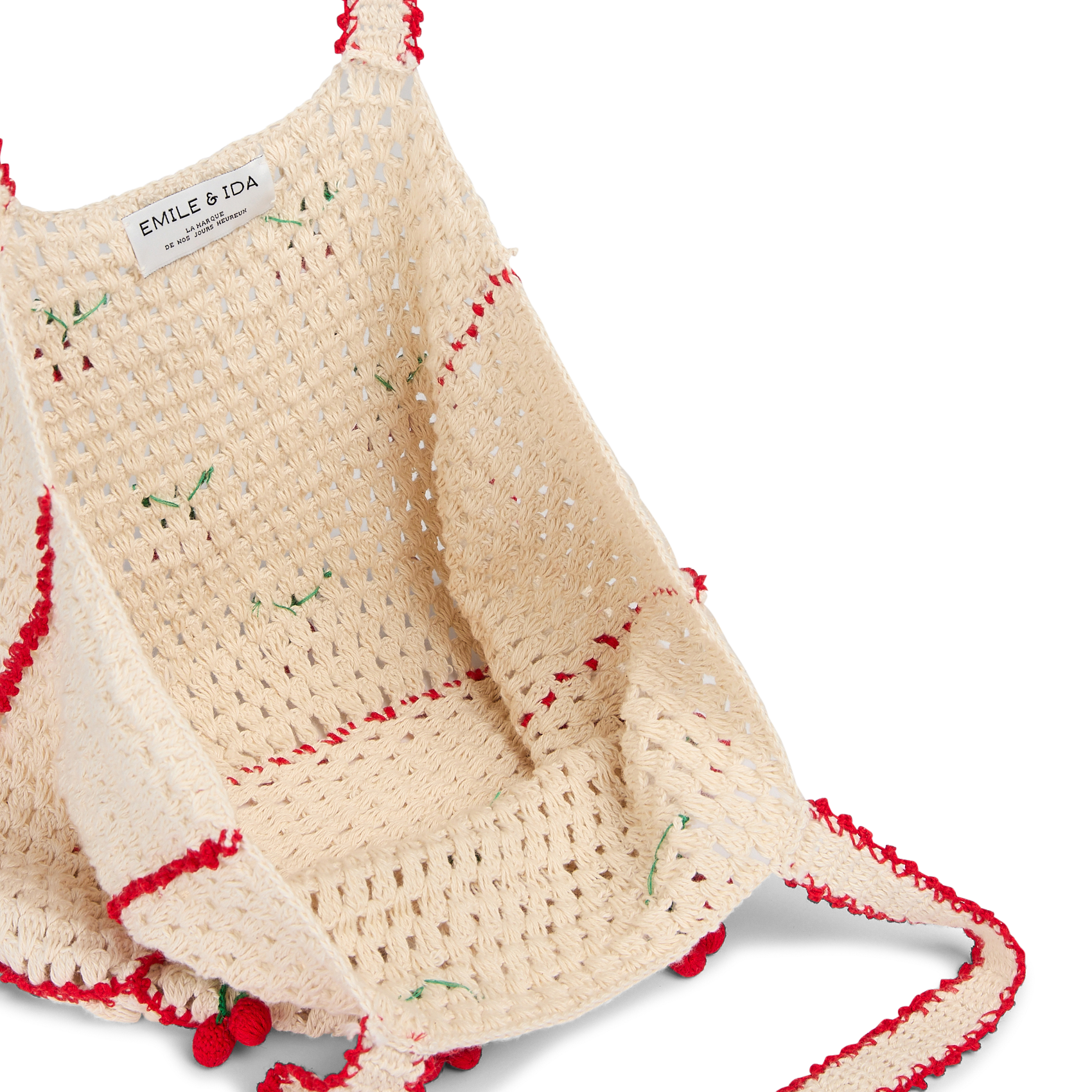 Sac crochet en coton Rouge