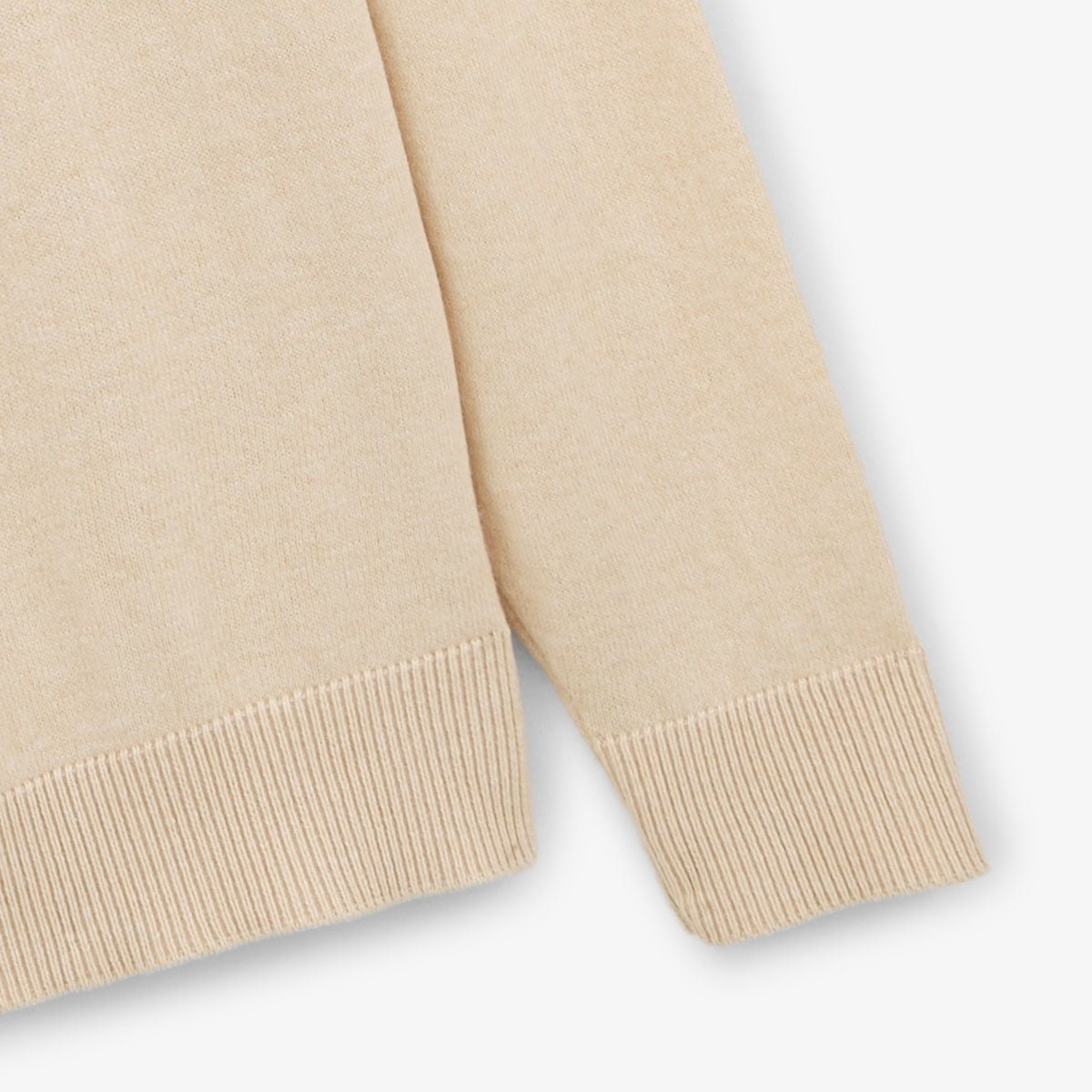 Sweater with plain round neckline SERGE BLANCO Beige