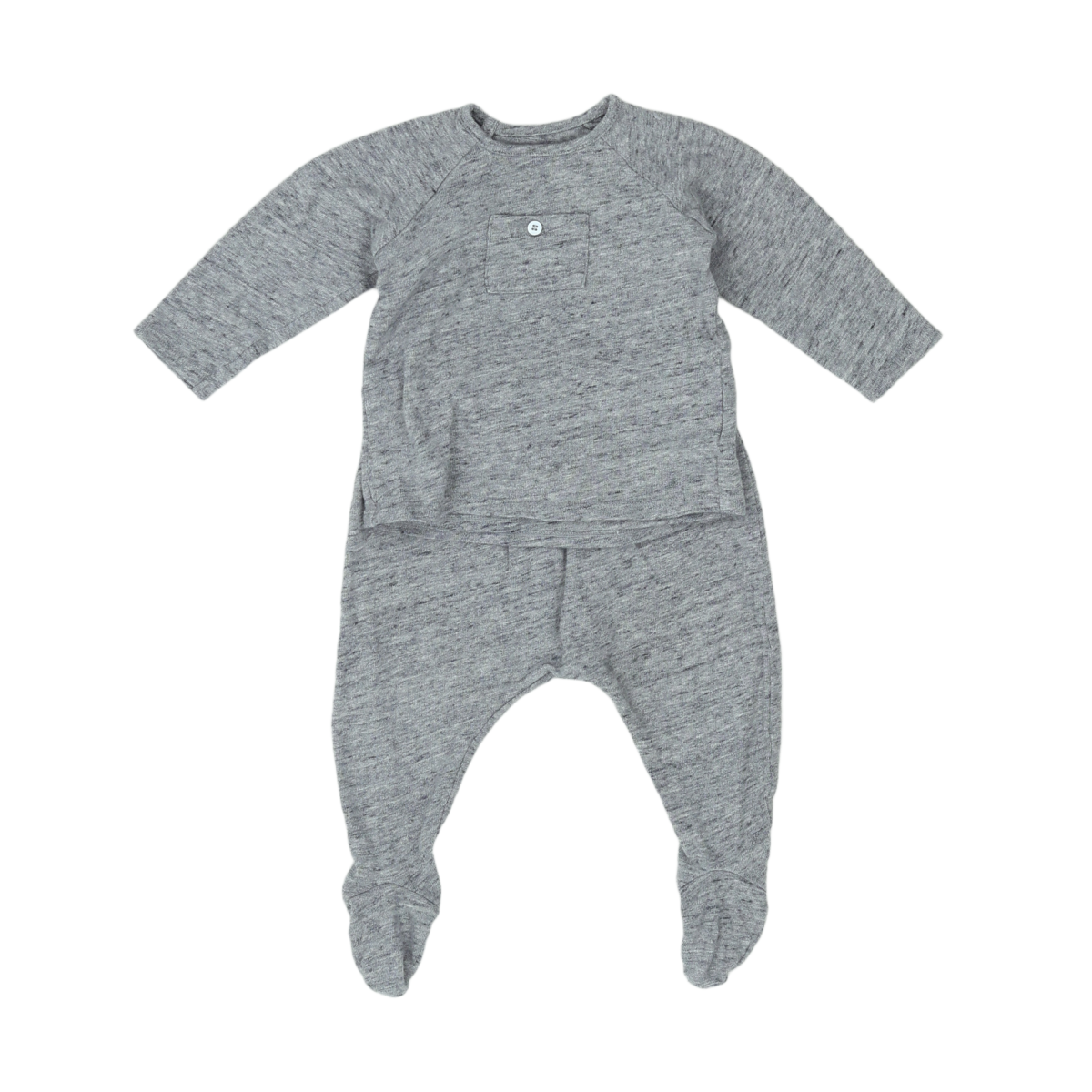 Grey Baby Set - 6 months BONPOINT - Seconde Main Grey